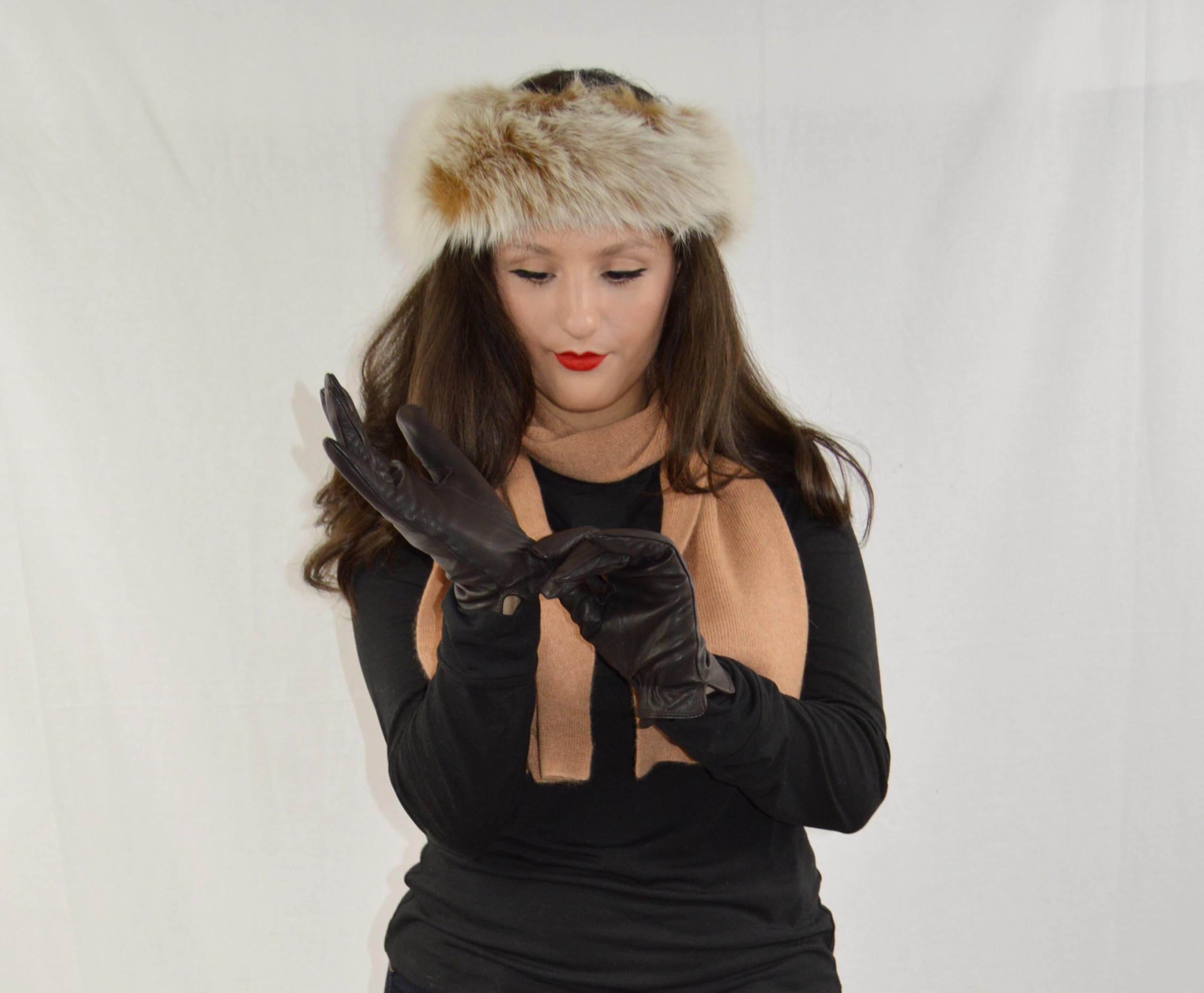 Luxury Fox Fur Headband for Women - Elegant Mink Hair Scarf & Winter Hat - Perfect for Parties, Weddings, and Cold Weather Fashion