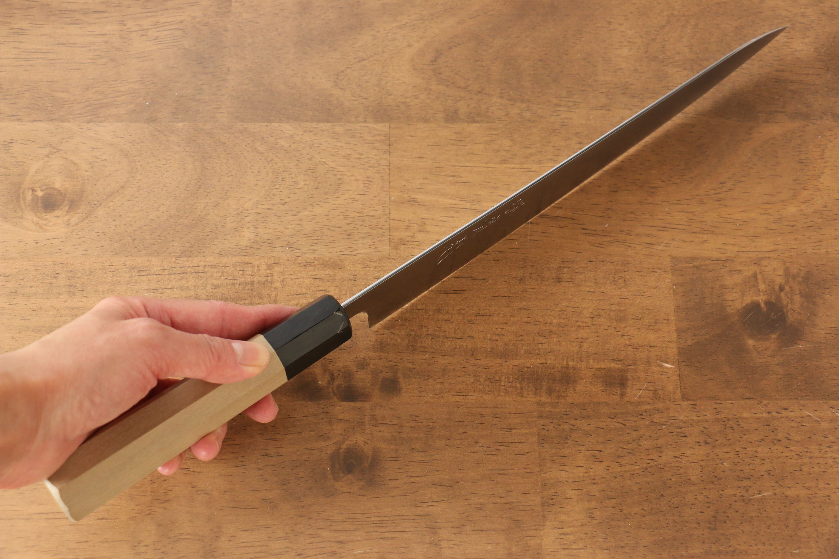 Premium Jikko SG2 Sujihiki 240mm Japanese Sushi Knife with Magnolia Wood Handle - Perfect for Slicing Sashimi, Sushi & Delicate Proteins
