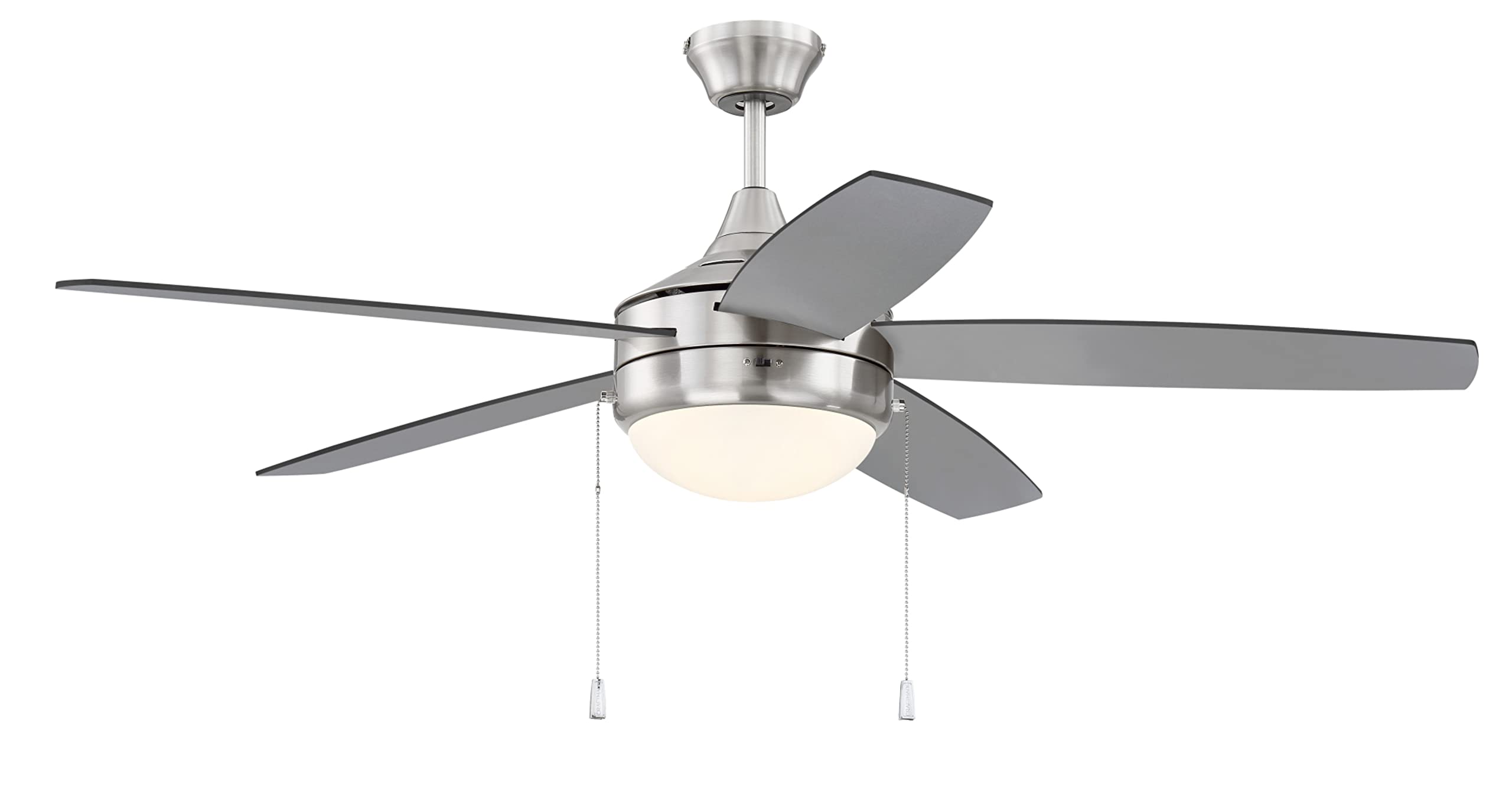 Craftmade EPHA52W5 Phaze 52 Inch White Ceiling Fan with LED Light Kit - Perfect for Living Room, Bedroom & Outdoor Patio Cooling