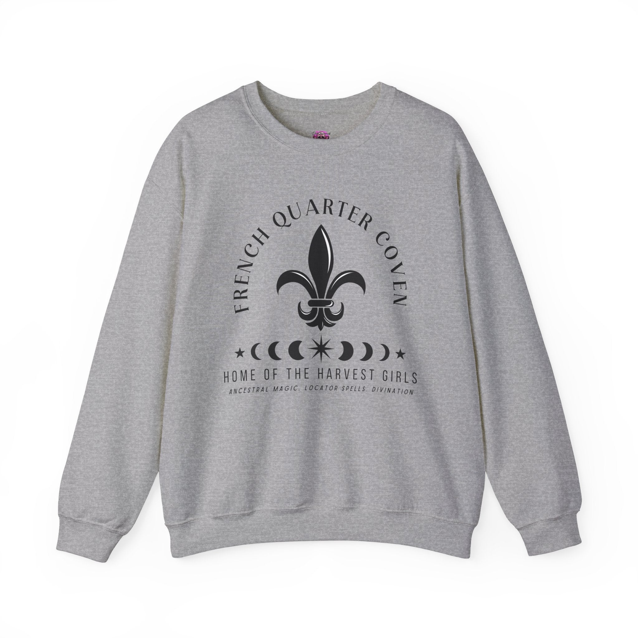 French Quarter Coven Crewneck Sweatshirt | Gothic Witch Aesthetic | Soft Cotton Pullover for Women | Perfect for Halloween, Witchy Fashion & Casual Wear