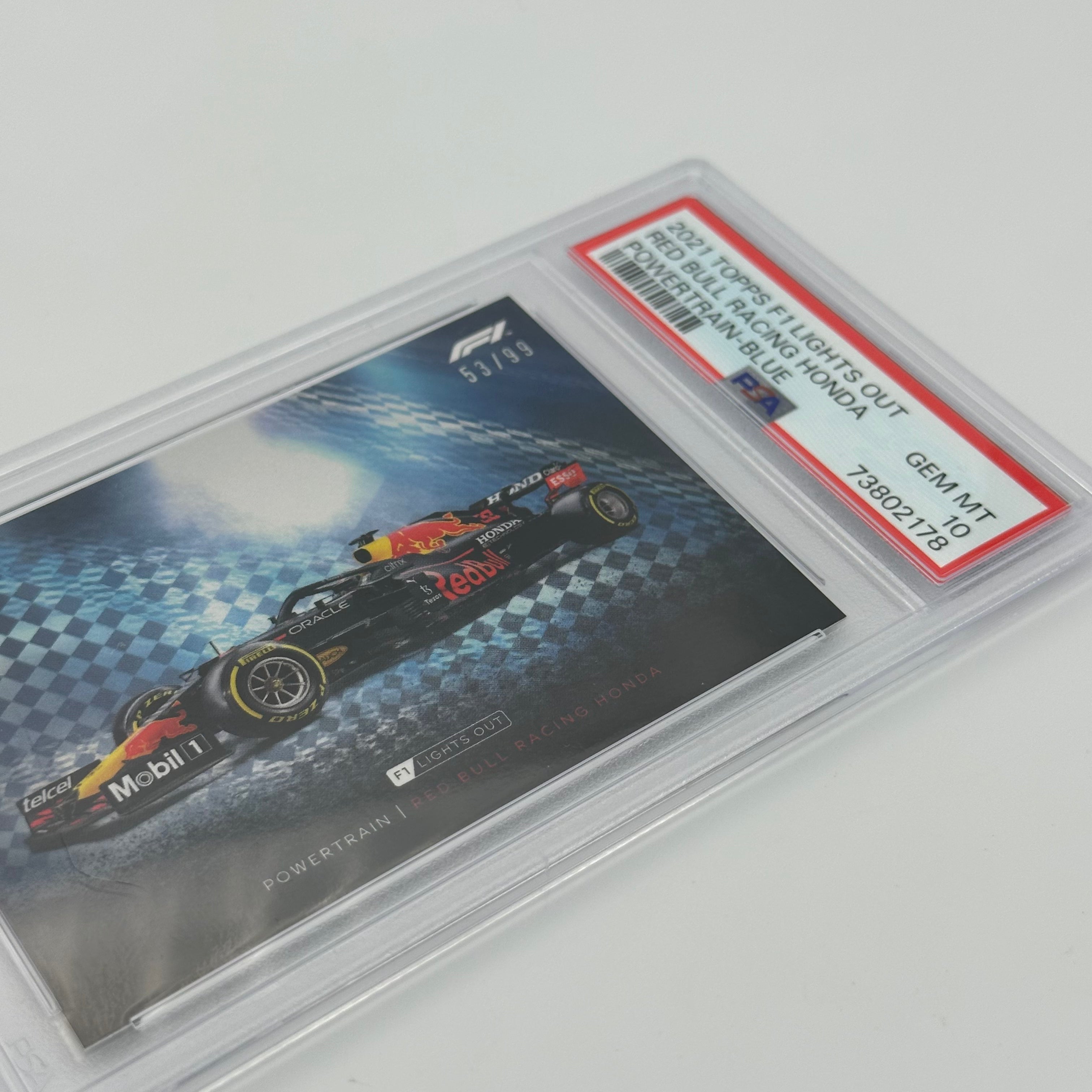 PSA 10 53/99 Red Bull Racing Honda Powertrain Blue - Limited Edition Collectible Card for F1 Fans & Racing Memorabilia Enthusiasts