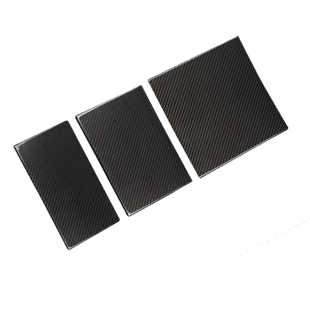 Premium Real Carbon Fiber Center Console Overlays for Tesla Model 3 Highland 2024+ (3-Piece Set) - Interior Upgrade & Luxury Protection for Daily Driving & Road Trips