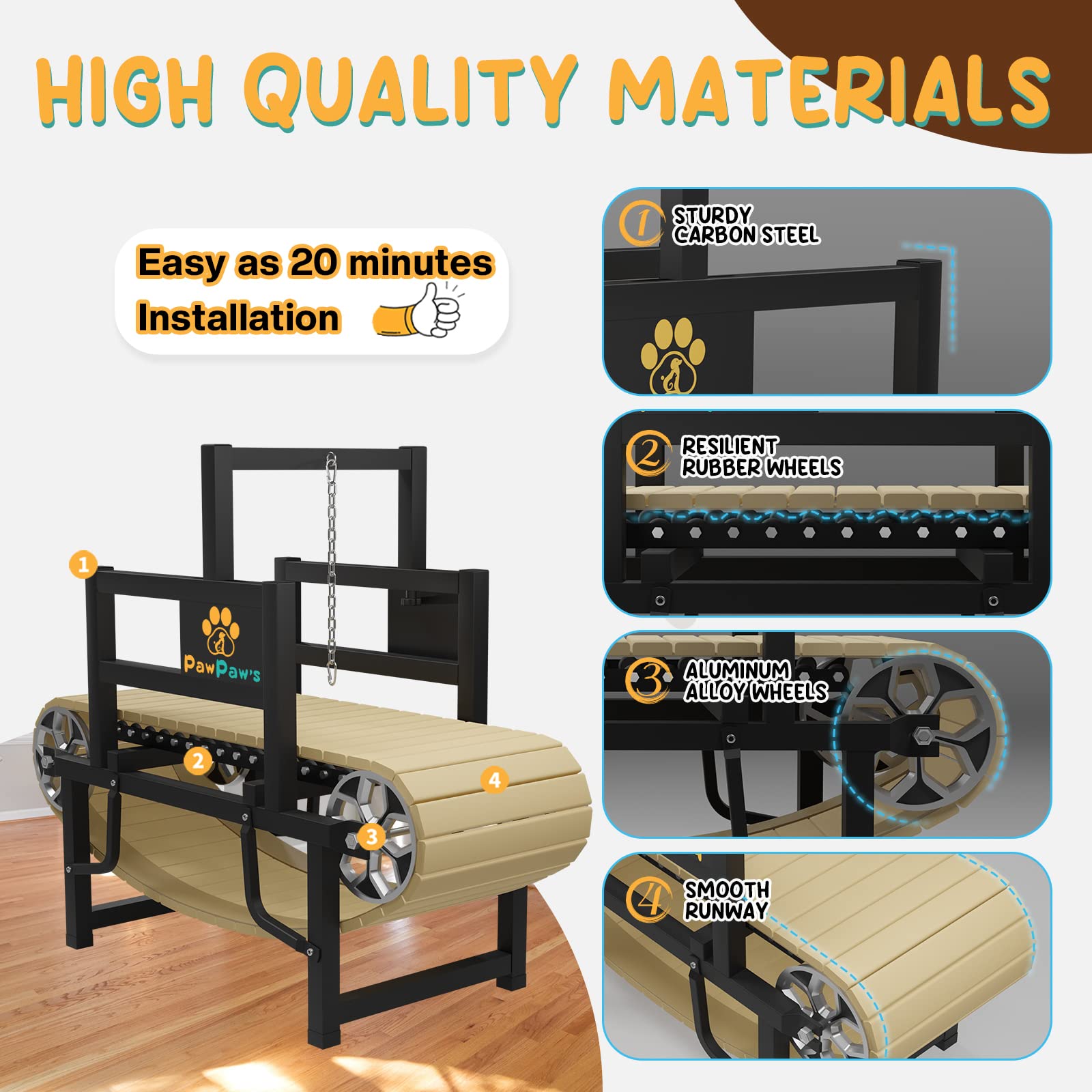 **Premium Mini & Small Dog Treadmill – Indoor/Outdoor Pet Exercise Slatmill for Healthy & Active Lifestyle – Perfect for Home, Gym & Outdoor Training (Black)**