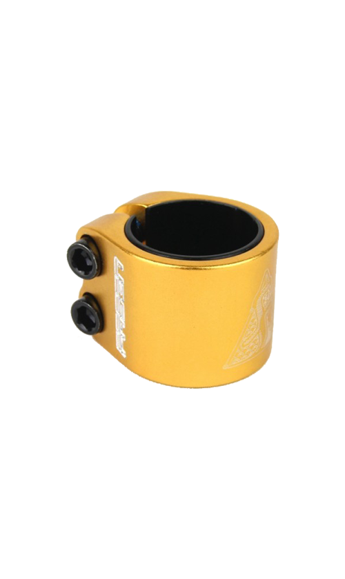 Fasen 2 Bolt Gold Clamp - Heavy Duty Metal Hose Clamp for Automotive, Plumbing & Industrial Applications