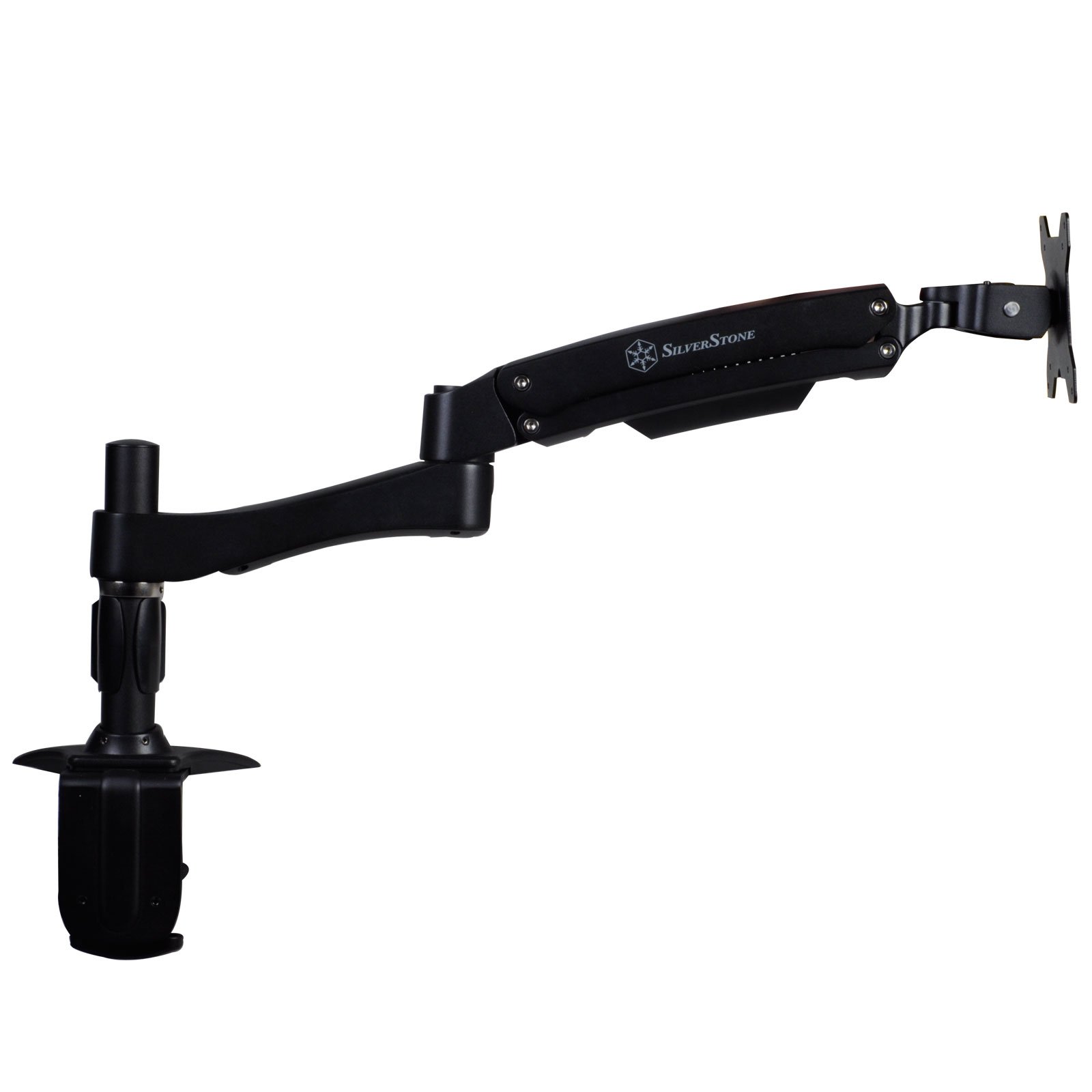 SilverStone Technology ARM11BC Articulating Monitor Mount - Adjustable Single Arm Desk Stand for Computer Screens, TAA Compliant | Perfect for Home Office, Gaming Setup & Workspace Ergonomics