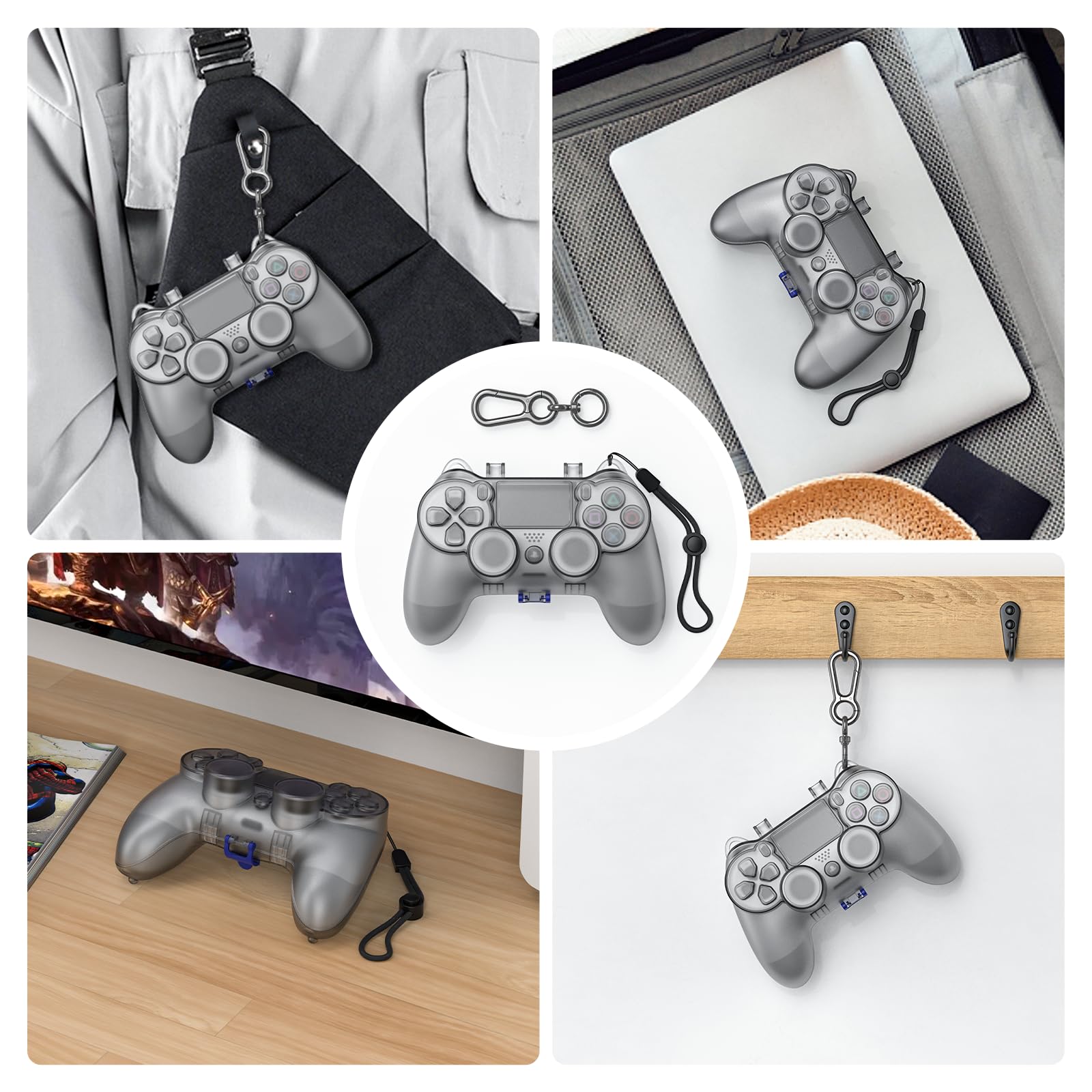 Tiiletzote PS4 Controller Case - Protective Cover for PlayStation 4 DualShock 4 Wireless Controller | Travel Storage Bag & Dust Cover for PS4 Game Accessories | Perfect for Gaming at Home, Travel, and Storage