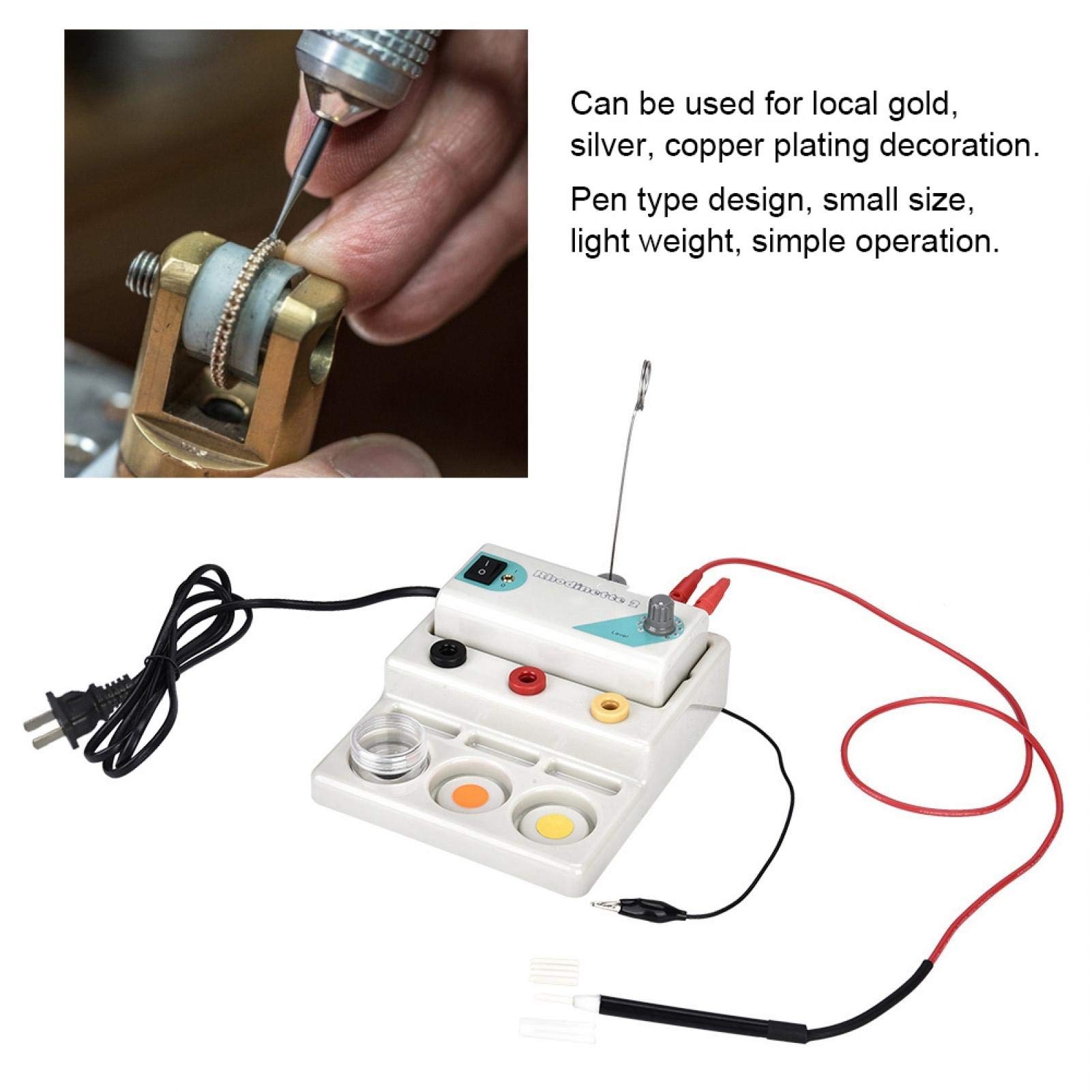 Gold Plating Pen Machine - 110V Jewelry Electroplating Tool with US Plug for DIY Jewelry Making, Ring & Watch Repair - Perfect for Home Crafting & Professional Jewelry Workshops