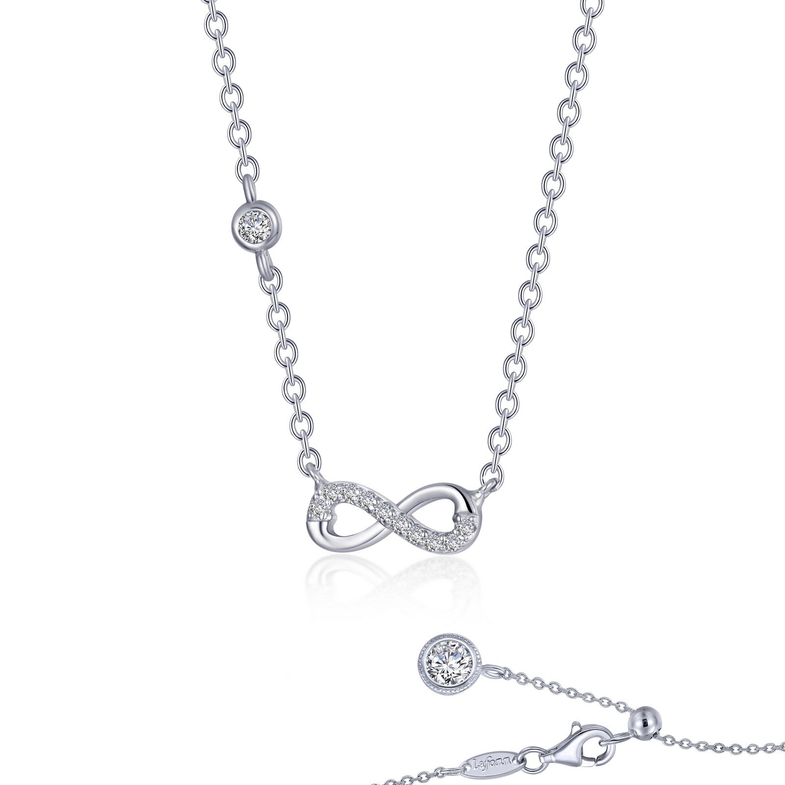0.36 CTW Infinity Necklace for Women - Dainty Diamond Pendant Jewelry Gift for Her - Perfect for Anniversaries, Birthdays & Valentine's Day