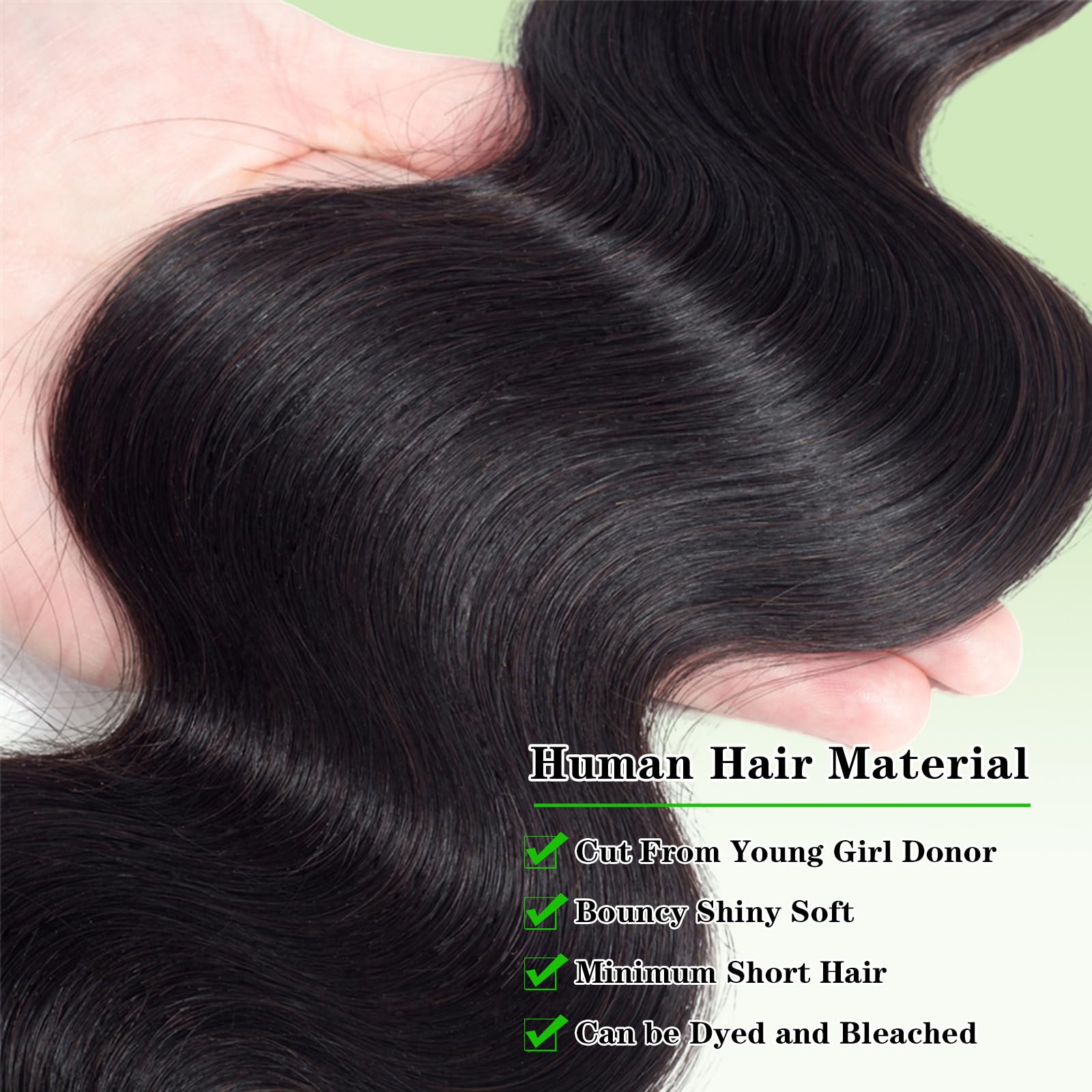 Kapelli 10A Brazilian Virgin Human Hair Extensions - 4 Bundles Body Wave with Lace Closure (20 22 24 26+20 Inch) 100% Unprocessed Remy Hair for Black Women | Perfect for Daily Styling, Weddings & Special Occasions