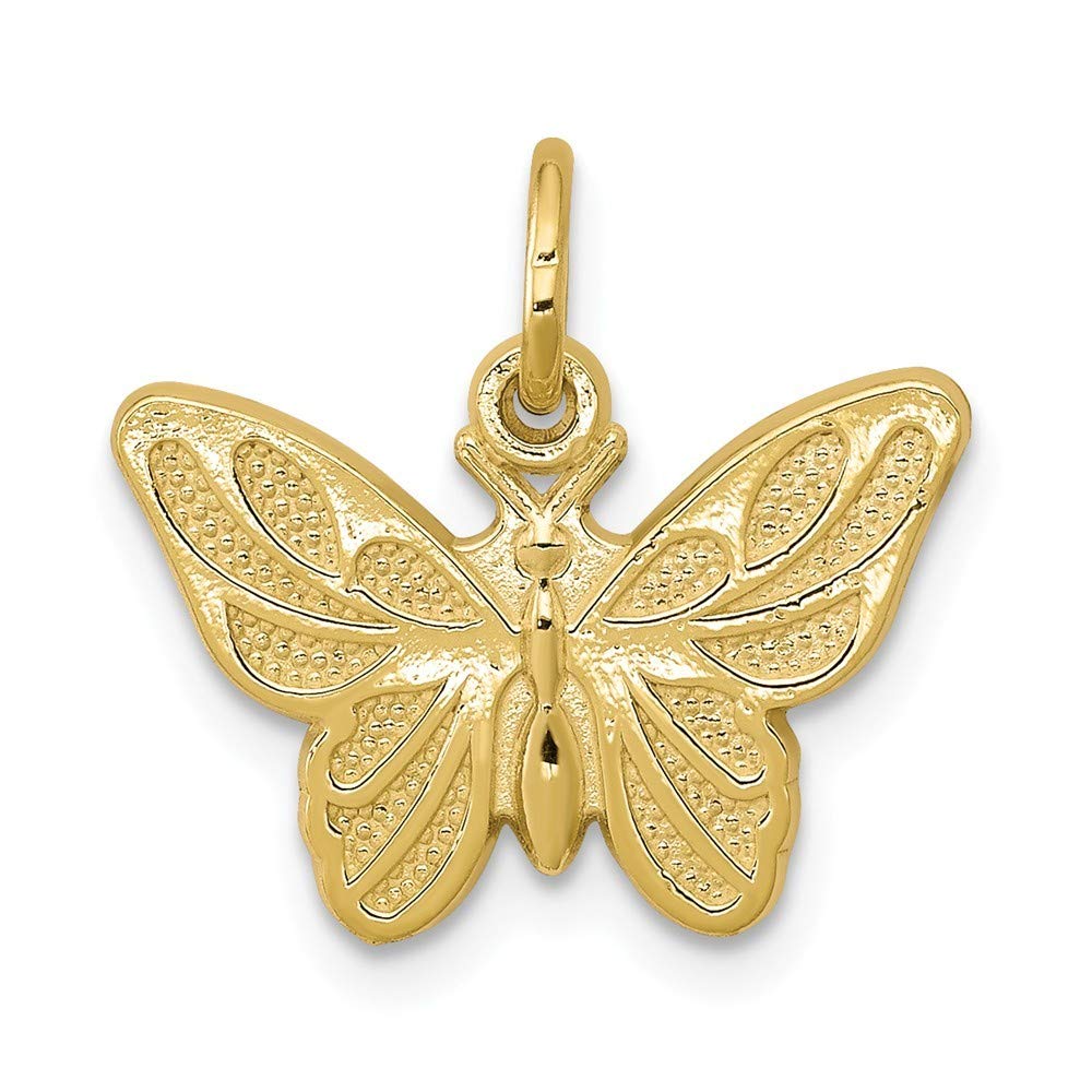 10K Yellow Gold Butterfly Charm Pendant - Roy Rose Jewelry | Elegant Dainty Necklace for Women | Perfect Gift for Birthday, Anniversary & Valentine's Day