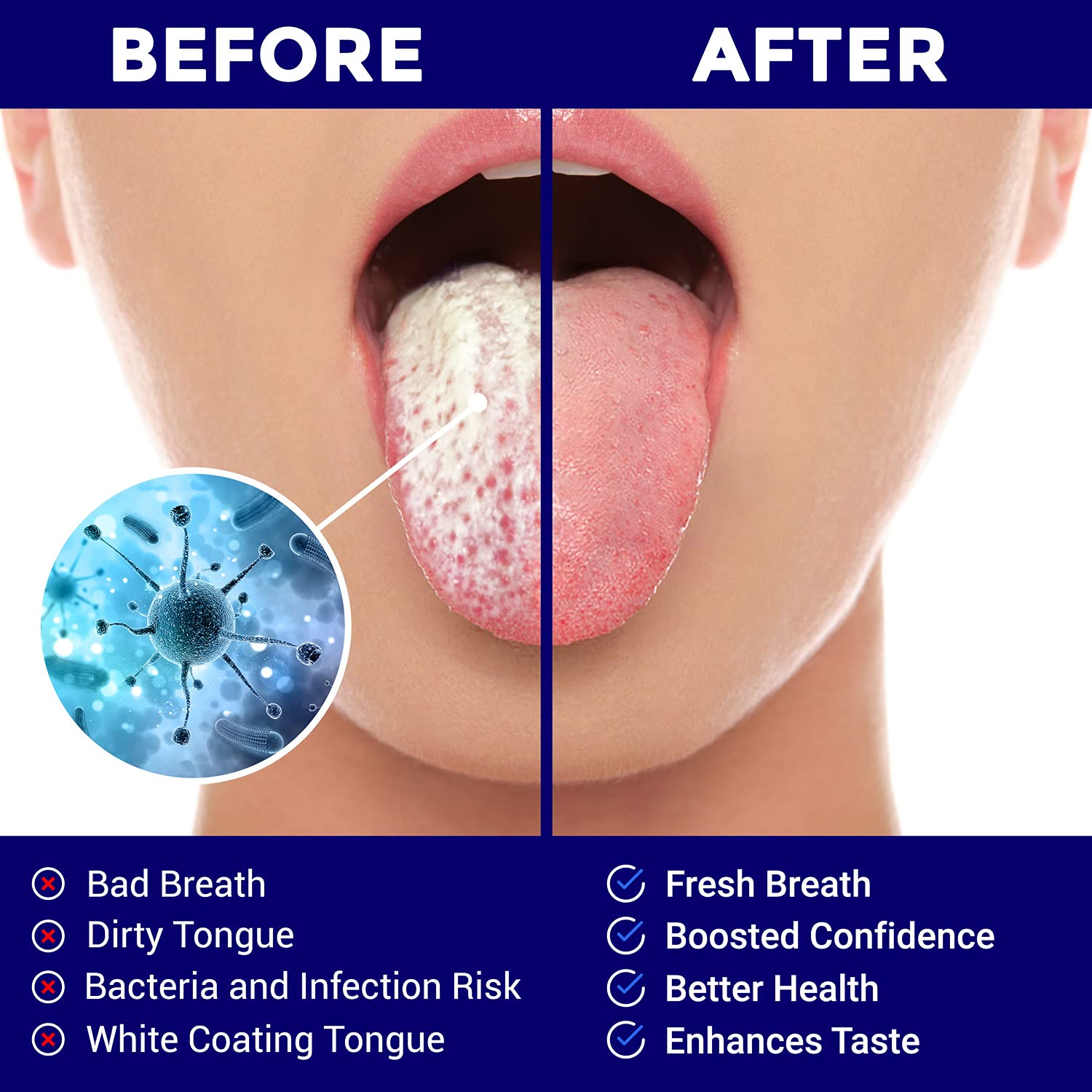 ORAVIX Stainless Steel Tongue Scraper & Cleaner for Adults & Kids - Fresh Breath & Oral Health Care - Perfect for Morning Routine & Travel Hygiene