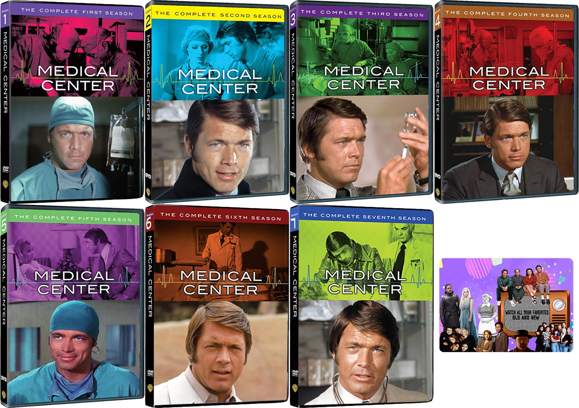 Medical Center: Complete Seasons 1-7 DVD Box Set with Bonus Art Cards | Classic Medical Drama Series for Collectors & TV Show Enthusiasts | Perfect for Home Entertainment & Gift Giving