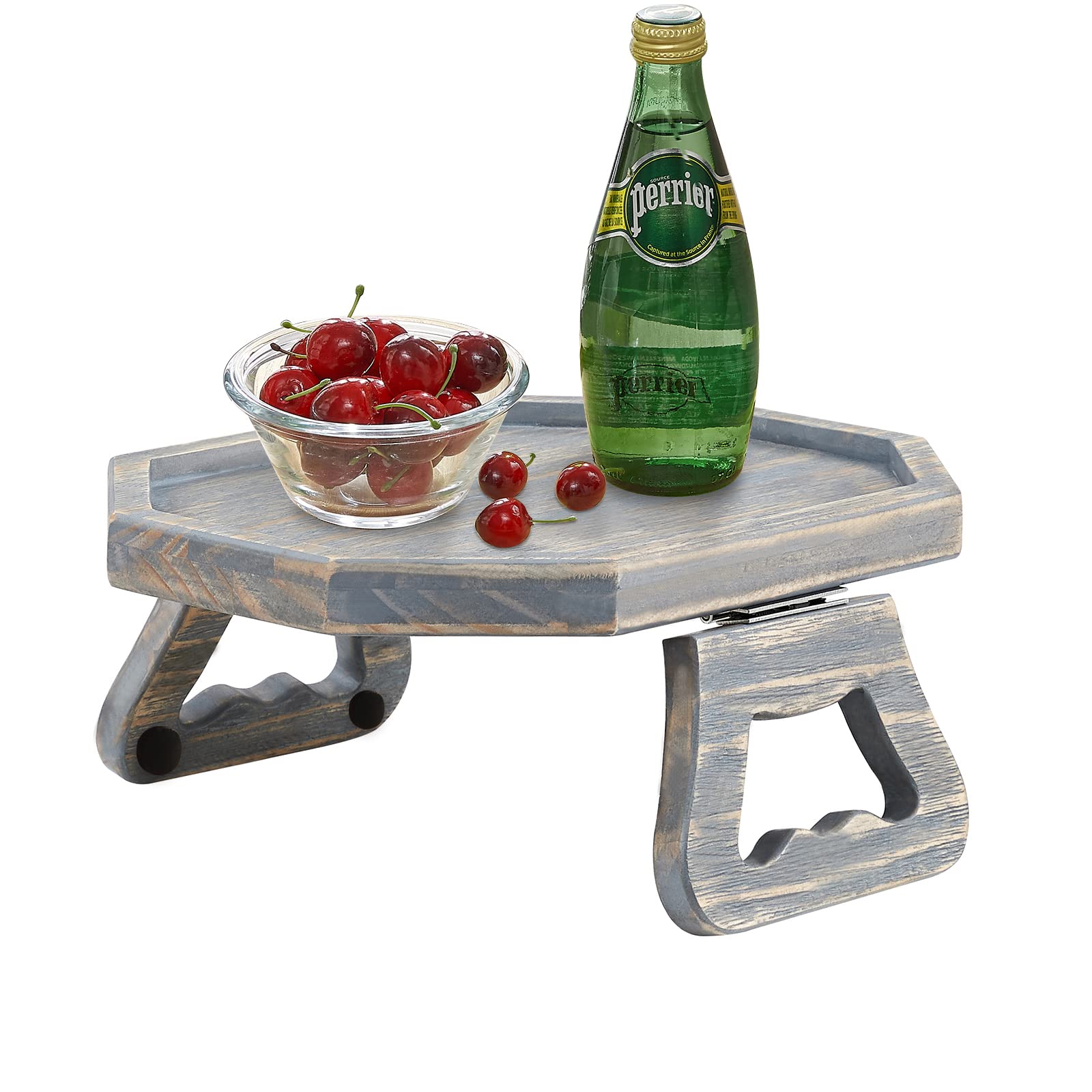 Armchair Clip Tray - Foldable Sofa Tray Table with Cup Holder for Remote Control, Phone, Drinks & Snacks | Perfect for Living Room, Bedroom & Home Theater Relaxation