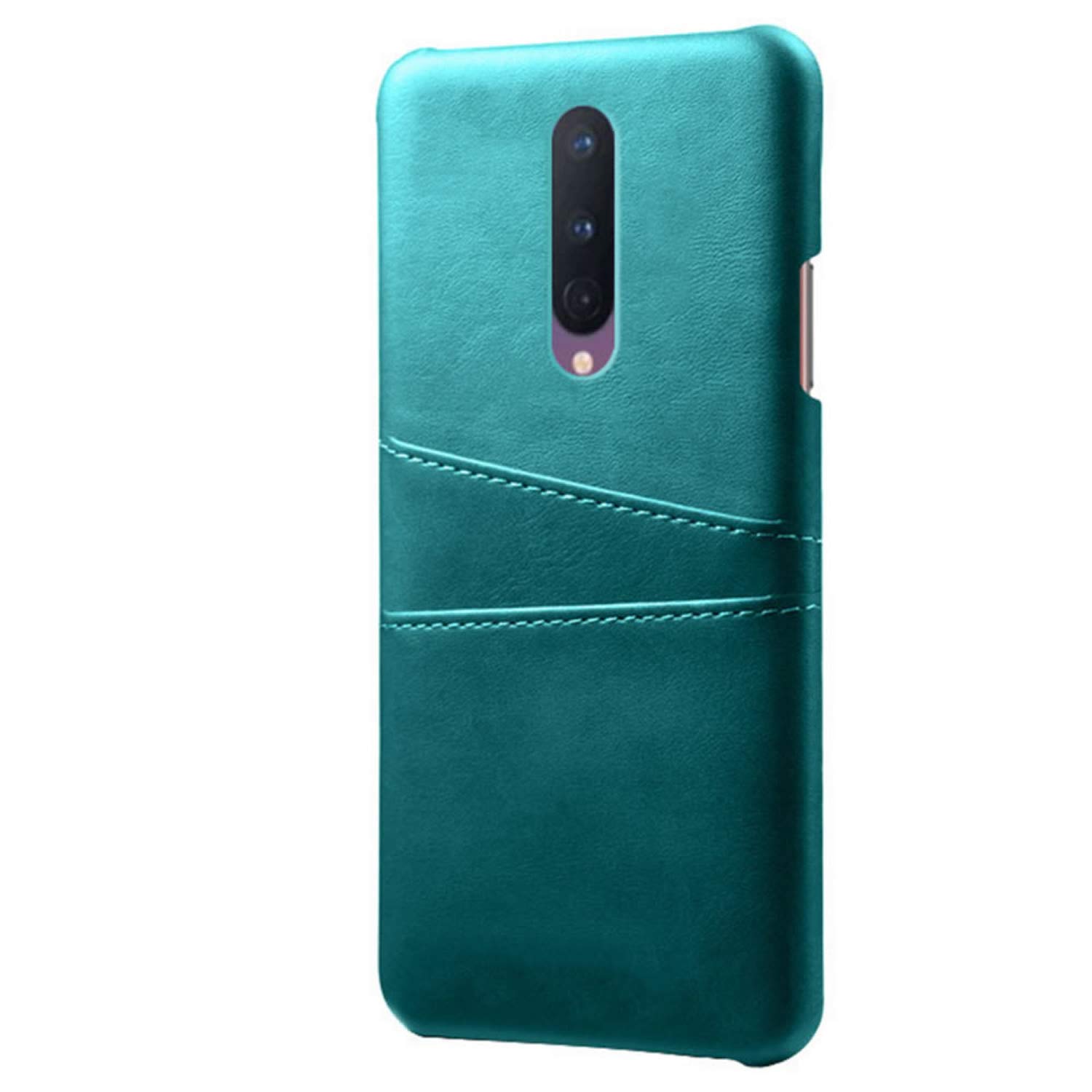 OnePlus 8 Phone Case - Premium PU Leather Ultra Slim Shockproof Cover with Card Slot Holder | Protective Bumper for OnePlus 8 | Perfect for Work, Travel & Everyday Use (Green)