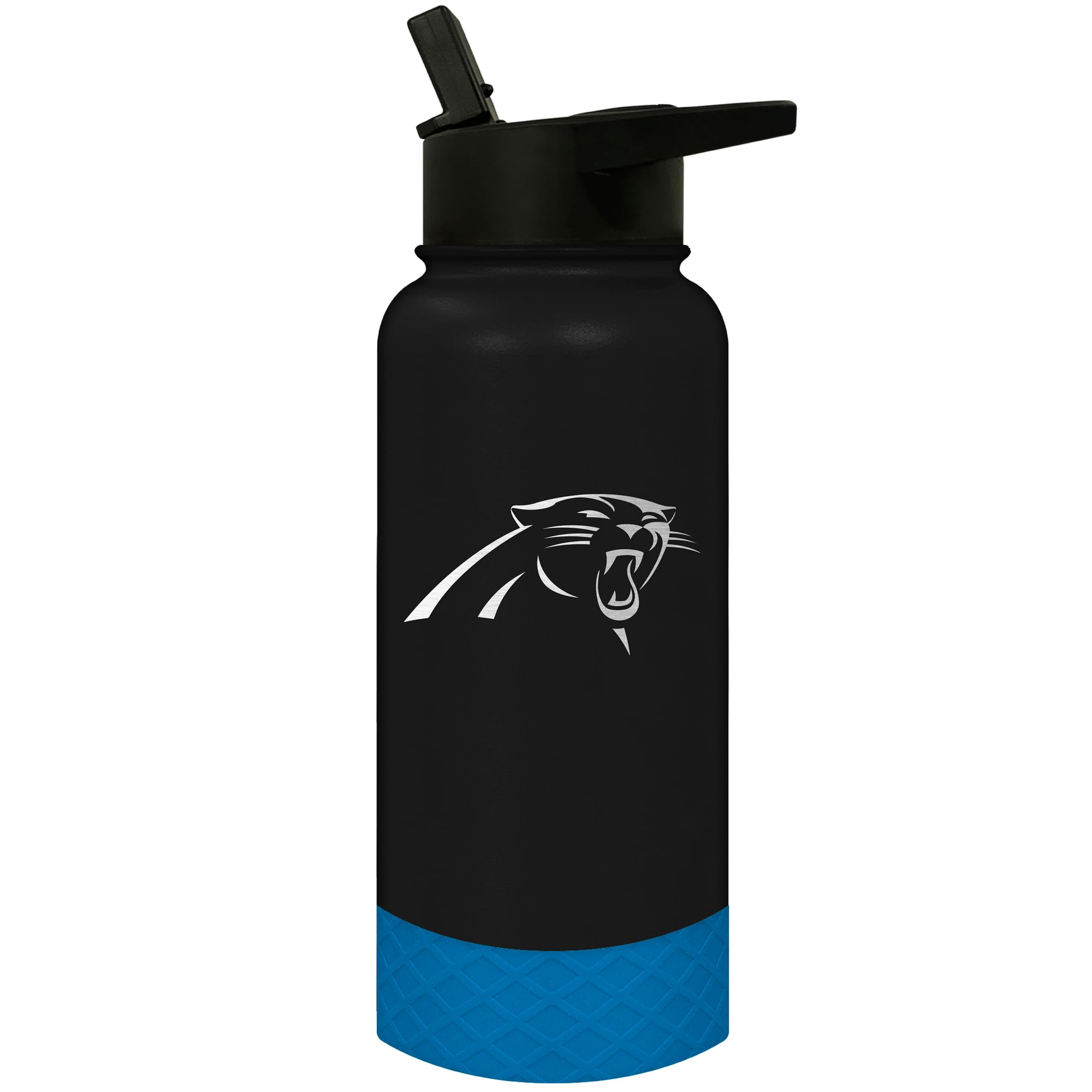 NFL 32oz Insulated Water Bottle with Team Logo - Stainless Steel Vacuum Flask for Hydration - Perfect for Football Games, Gym Workouts & Outdoor Activities