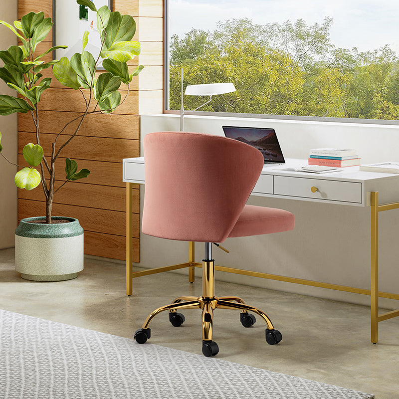 Premium Chandra Velvet Office Chair - Ergonomic Executive Desk Chair with Lumbar Support for Home & Office Workspaces - Comfortable Modern Computer Chair for Long Hours of Sitting