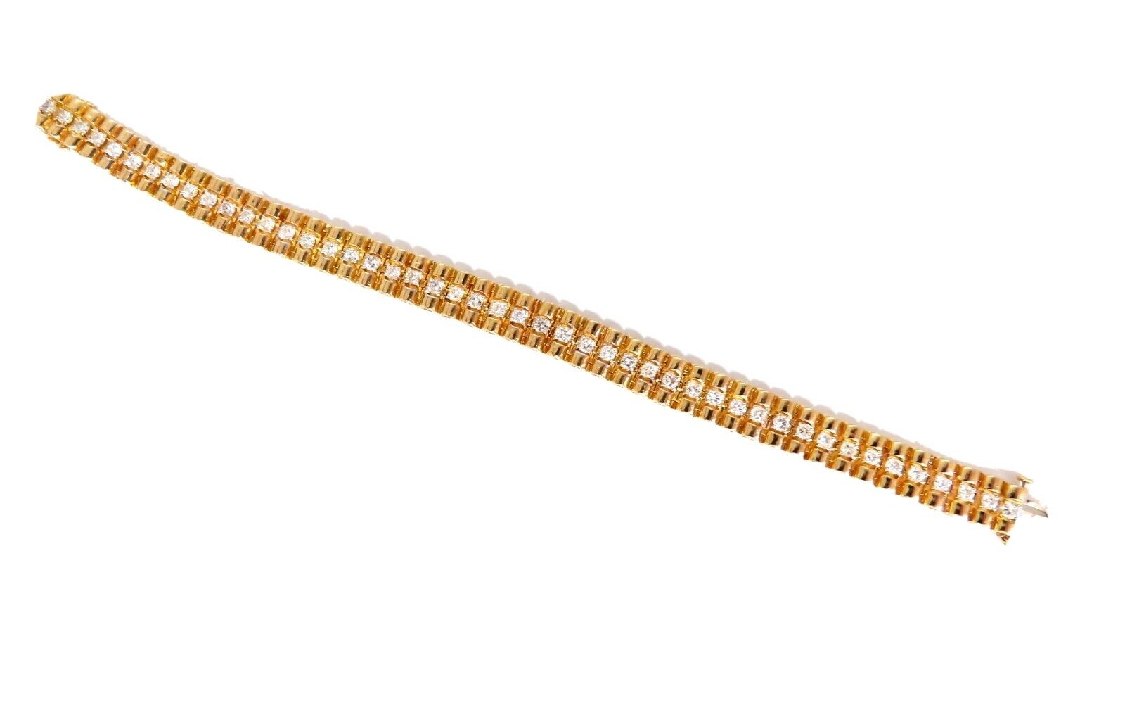 3.30 Carat Natural Round Diamond Tubular Wide Bracelet - 14K Gold (9.4mm) for Women's Luxury Jewelry & Special Occasion Gifts