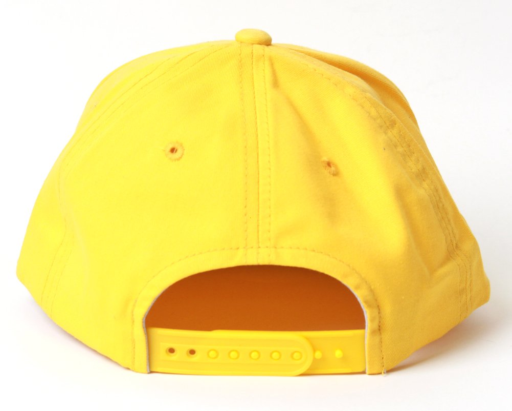 Yellow Solid Plain Snapback Hat for Casual & Streetwear Style