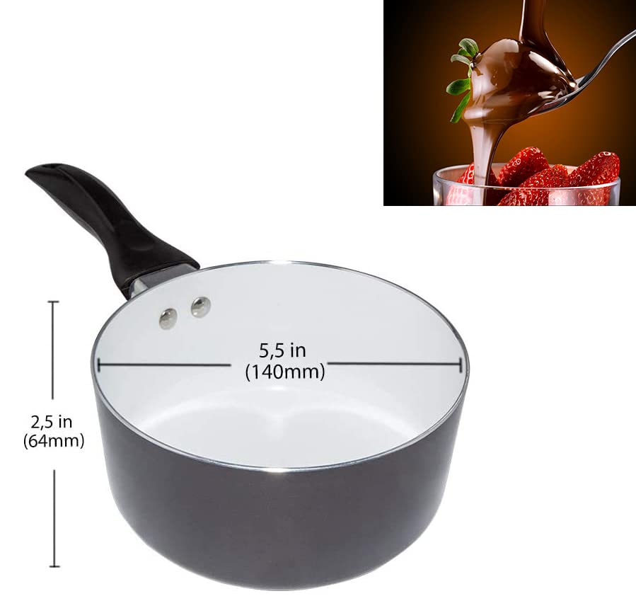 INTSUPERMAI 2-Pot Electric Chocolate Melter & Fondue Warmer - 110V 60Hz for Melting Chocolate, Candy, Butter, Cheese & Caramel - Perfect for Parties, Dessert Making & DIY Treats at Home