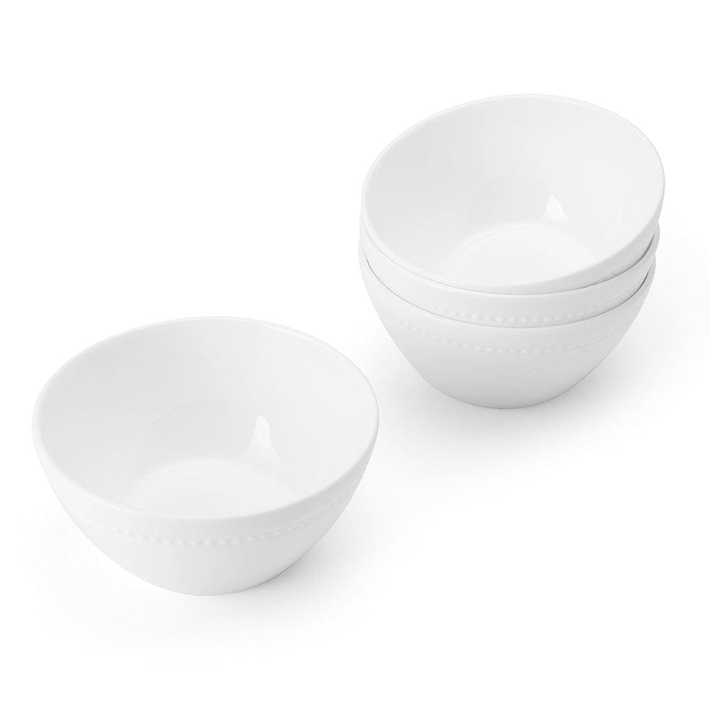 Loria Set of 4 Soup and Cereal Bowls - 16oz Porcelain Bowls for Soup, Cereal, Salad, Ice Cream - Perfect for Breakfast, Dining, and Kitchen Use