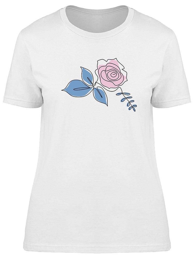 Pink Rose Print Women's T-Shirt - Soft Cotton Casual Tee for Everyday Wear, Date Night & Summer Outfits