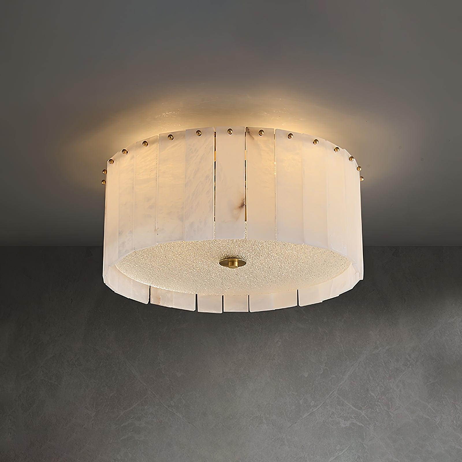 Elysian Alabaster Ceiling Light Fixture - Modern White Chandelier for Living Room, Bedroom & Dining Room Lighting Decor