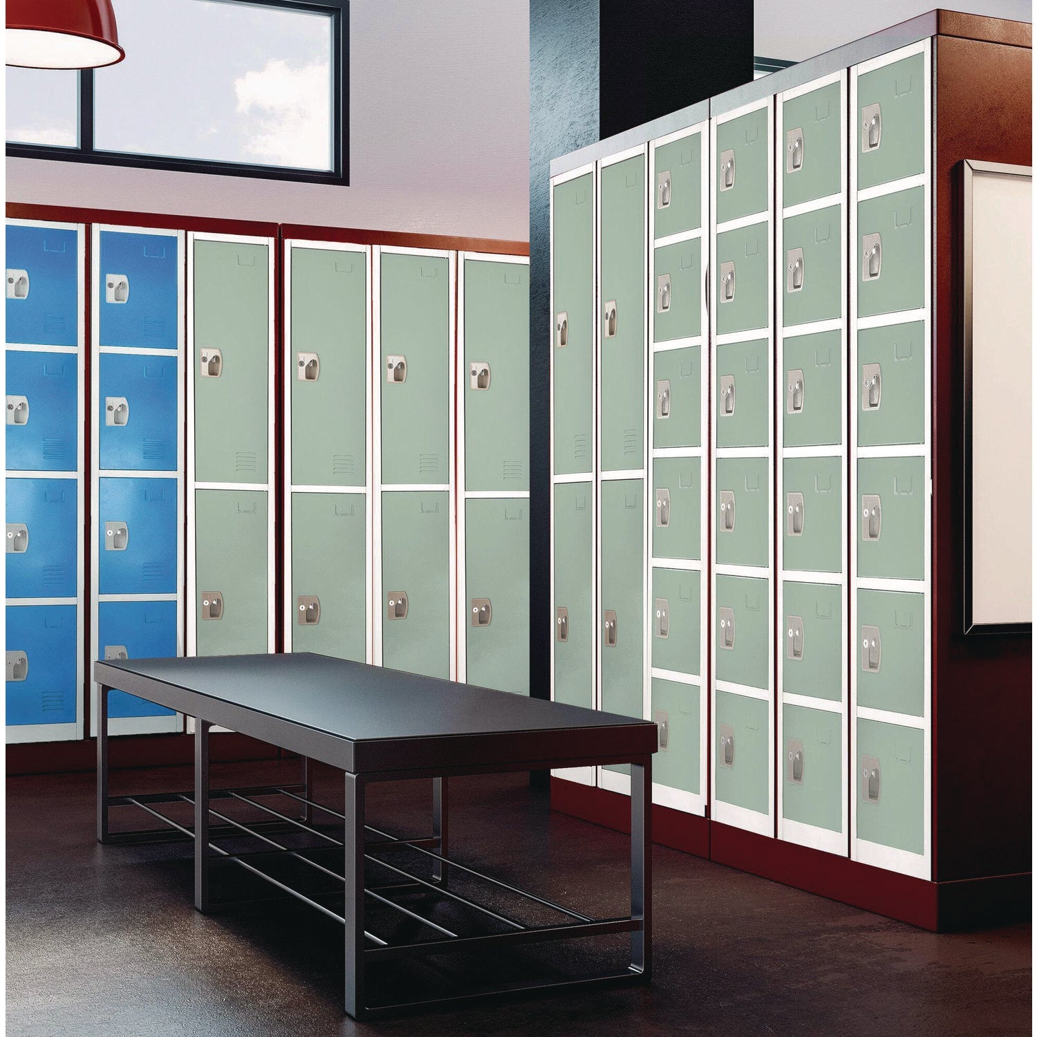 AdirOffice 6-Compartment Steel Storage Locker - 12