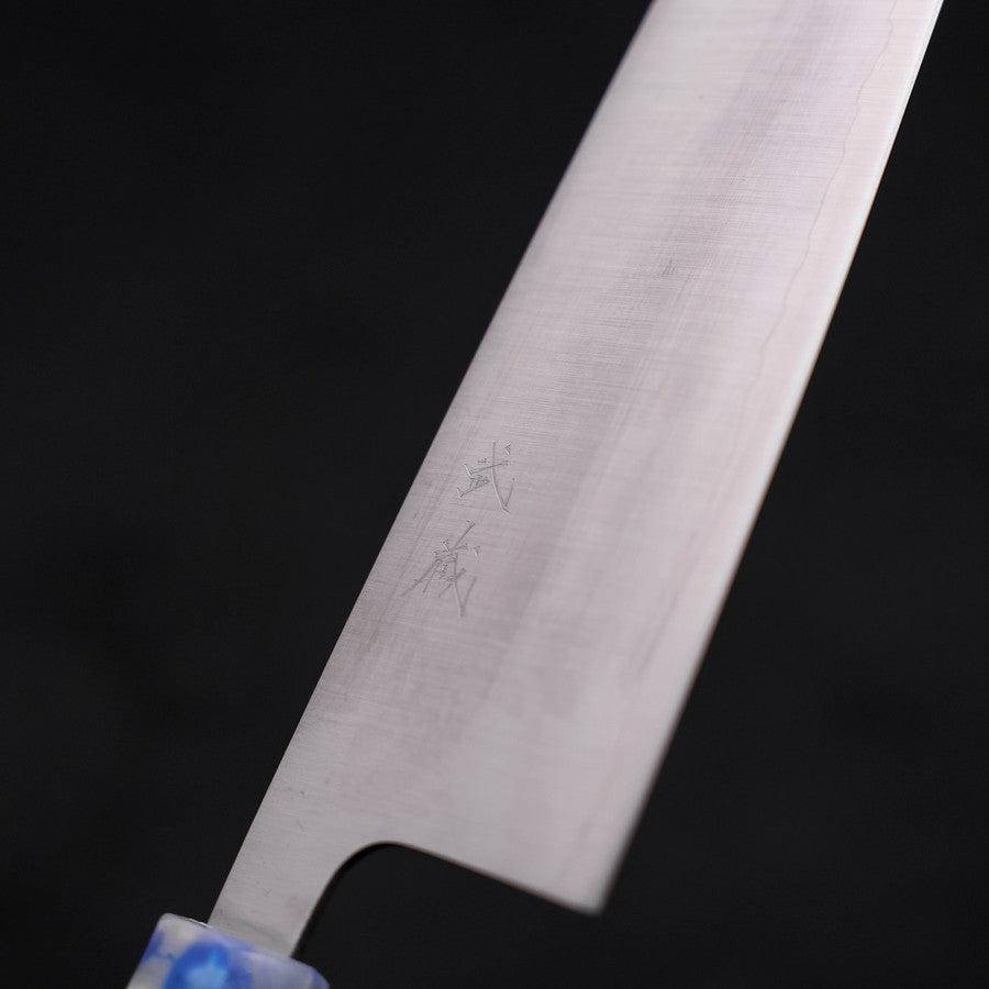 Premium Santoku Knife - AUS 10 Stainless Steel with Polished Ocean White Handle - 165mm Japanese Chef Knife - Perfect for Slicing, Dicing & Chopping Vegetables, Meat & Fish