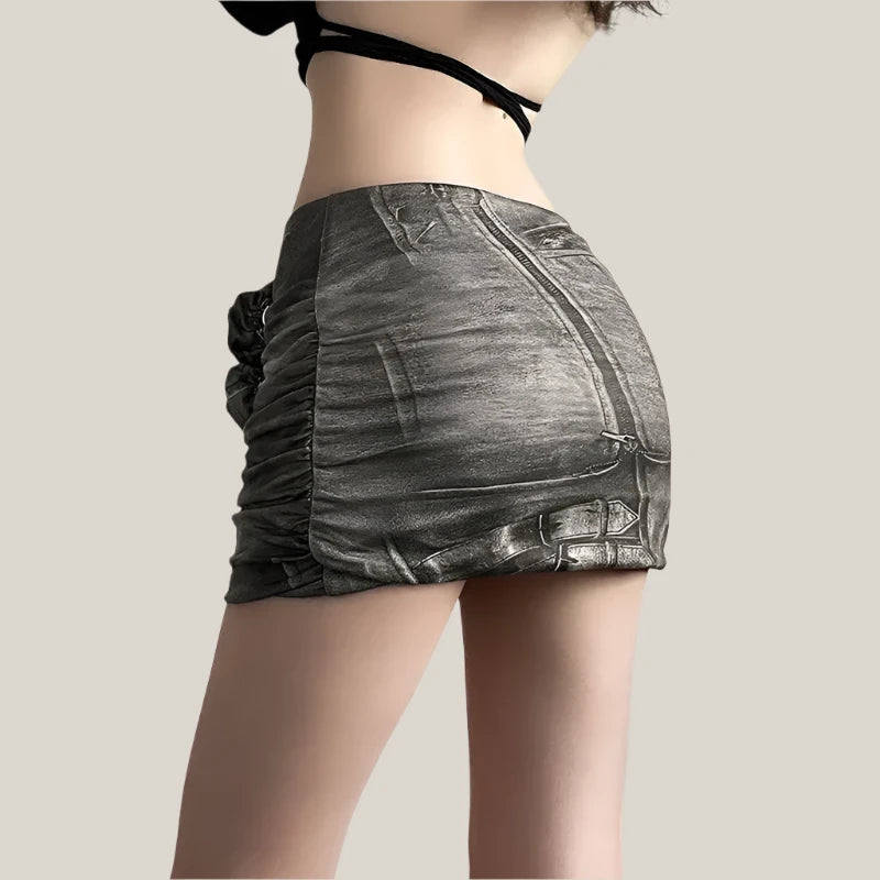 3D Floral Appliques Mini Skirts for Women - Sexy Micro Skirt Y2K Harajuku Fashion Streetwear | Perfect for Parties, Clubbing, and Summer Outfits
