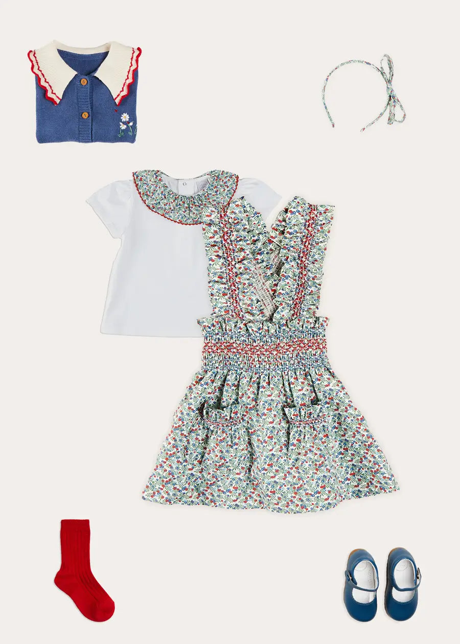 Evelyn Skirt for Toddler Girls - Cute & Comfortable Floral Dress for Baby Girls - Perfect for Playdates, Parties & Photo Shoots