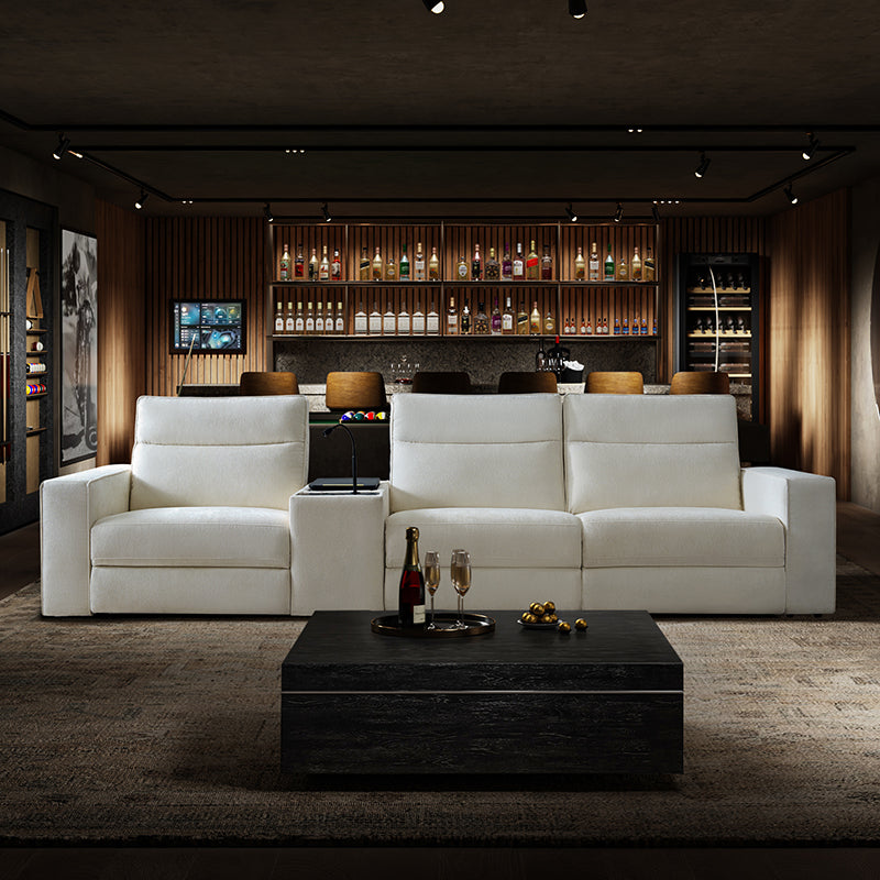 EliteNest Smart Reclining Theater Sofa with Built-in Bluetooth Speakers - Luxury Home Theater Seating for Movie Nights & Gaming Setup