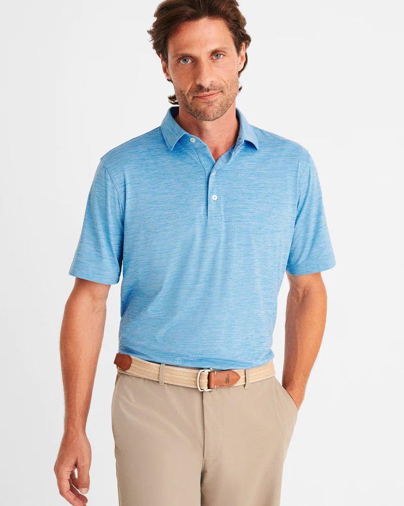Johnnie O Huron Prep Performance Polo Shirt for Men - Moisture Wicking, Breathable Golf & Casual Wear - Perfect for Work, Golf, and Outdoor Activities