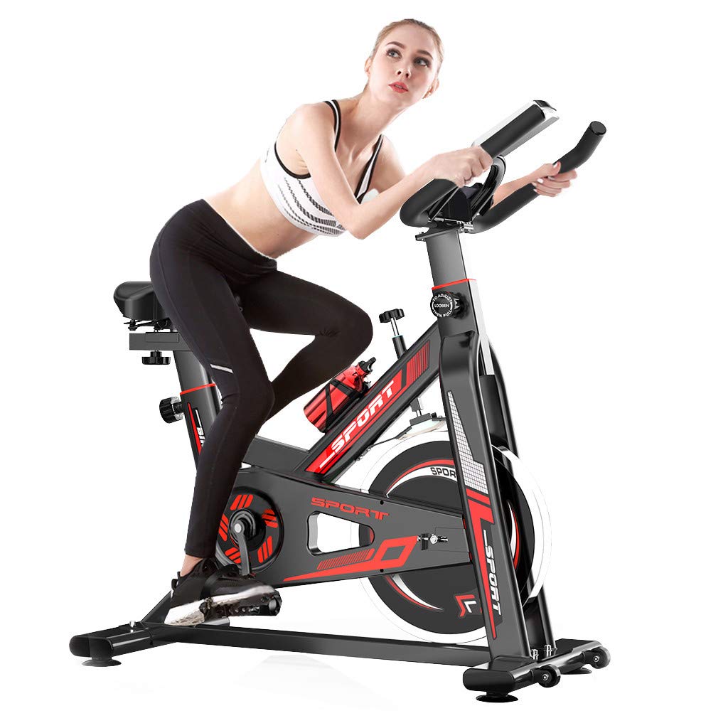 Ultra-Quiet Indoor Exercise Bike - Adjustable Resistance Stationary Bicycle for Home Gym Cardio Workout | Upright Fitness Equipment for Cycling & Full-Body Training | Perfect for Small Spaces & Apartment Workouts (Style-F)