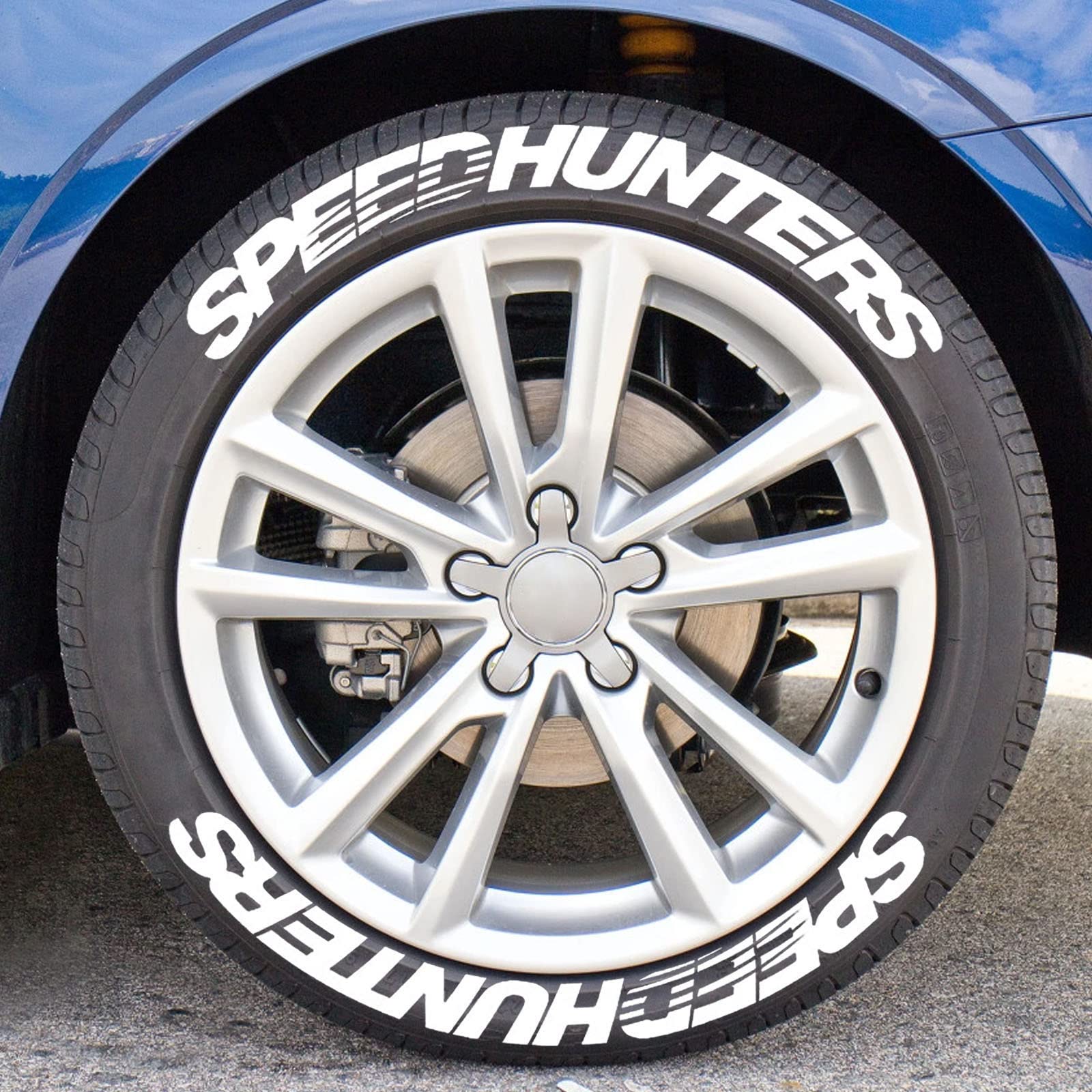 8 Sets Permanent Custom Rubber Tire Letter Stickers - White Tire Lettering Decals for Cars & Motorcycles | DIY Tire Modification, Auto Accessories for Car Enthusiasts & Show Vehicles