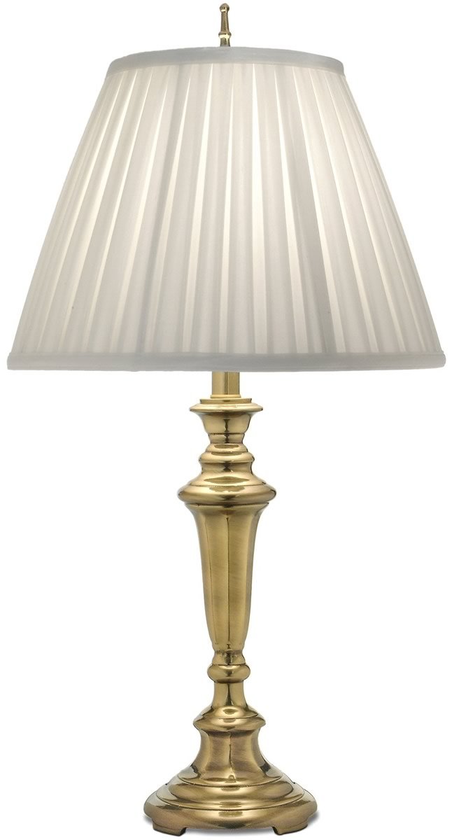 Stiffel 29-Inch Burnished Brass Table Lamp with 3-Way Switch - Elegant Lighting for Living Room, Bedroom & Office Decor