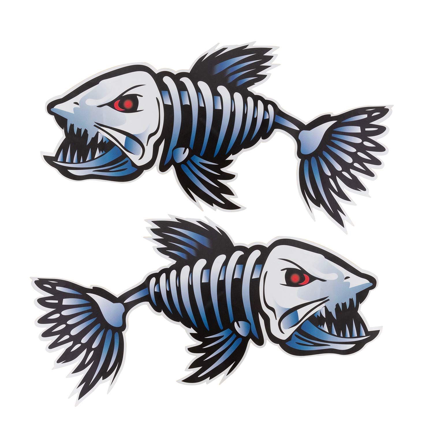MOOCY Shark Teeth Decals - 2Pcs Waterproof PVC Stickers for Kayak, Canoe, Fishing Boat, Car & Truck Decoration | Durable Vinyl Graphics for Outdoor Adventures & Vehicle Customization