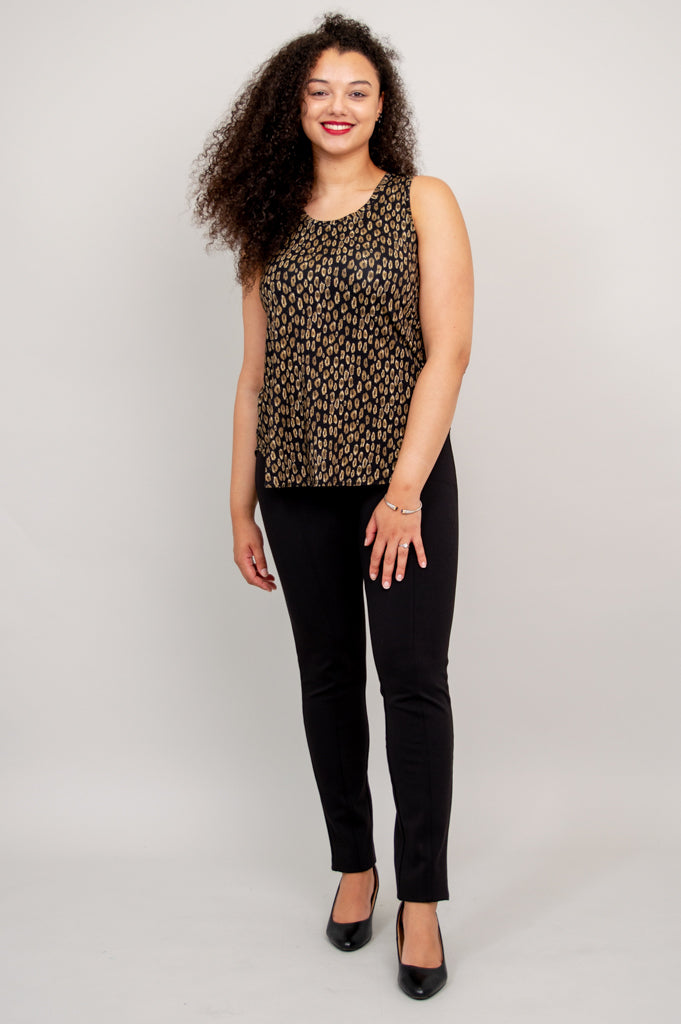 Stylish Jazz Tank Top - Jungle & Bamboo Print - Women's Fashion Blouse - Perfect for Summer Outfits, Music Festivals & Casual Wear