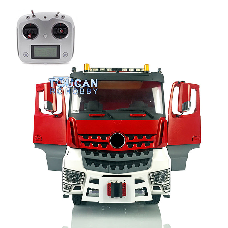 1/14 Scale 6x6 LESU Metal RC Highline Tractor Truck Chassis Kit with DIY Painted Cabin, Sound & Light System, ESC, Roof Lights, and Radio Controller - Perfect for Off-Road Adventures, RC Enthusiasts, and DIY Model Builders