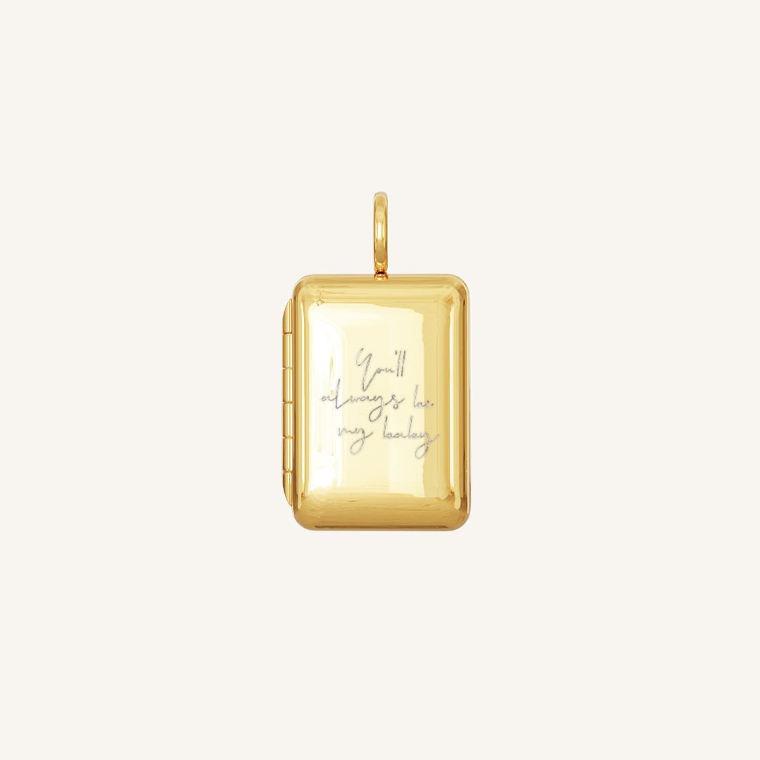 Etch Story Locket Necklace - Personalized Keepsake Jewelry for Moms | Engravable Heart Pendant for Mother's Day, Birthday & Baby Gifts | Perfect for New Moms, Baby Showers & Cherishing Memories