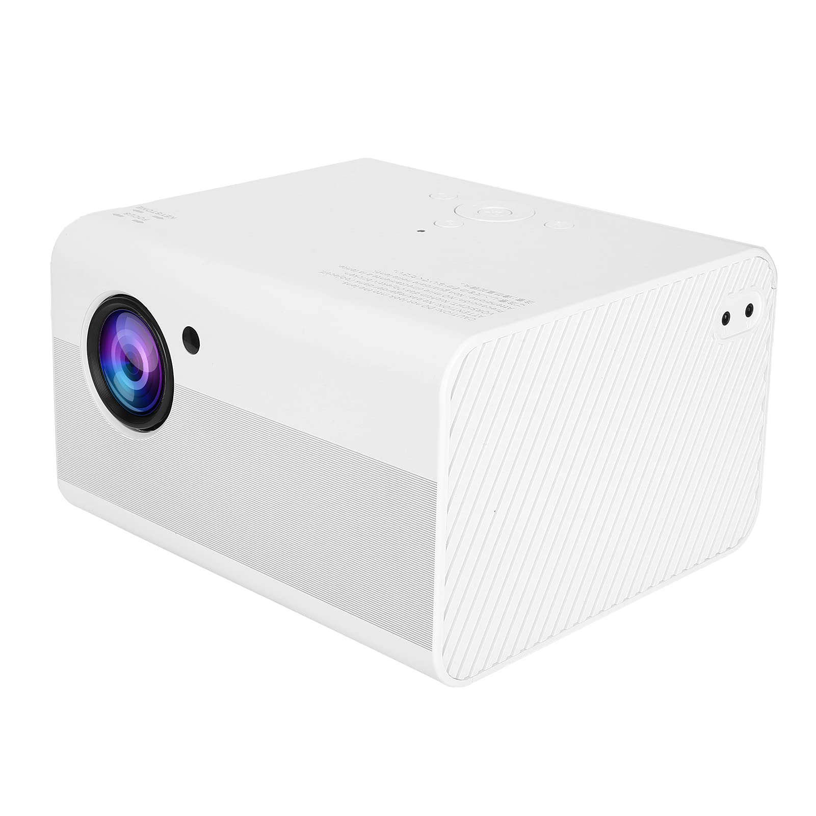 T10 HD 1080P LCD Video Projector - Mini Smart Portable Android Movie Projector (1+8GB) for Home Theater, Office Presentations & Outdoor Movie Nights - Easy Setup Home/Office Projection Equipment (Pearl White) - Perfect for Streaming, Gaming & Backyard Entertainment