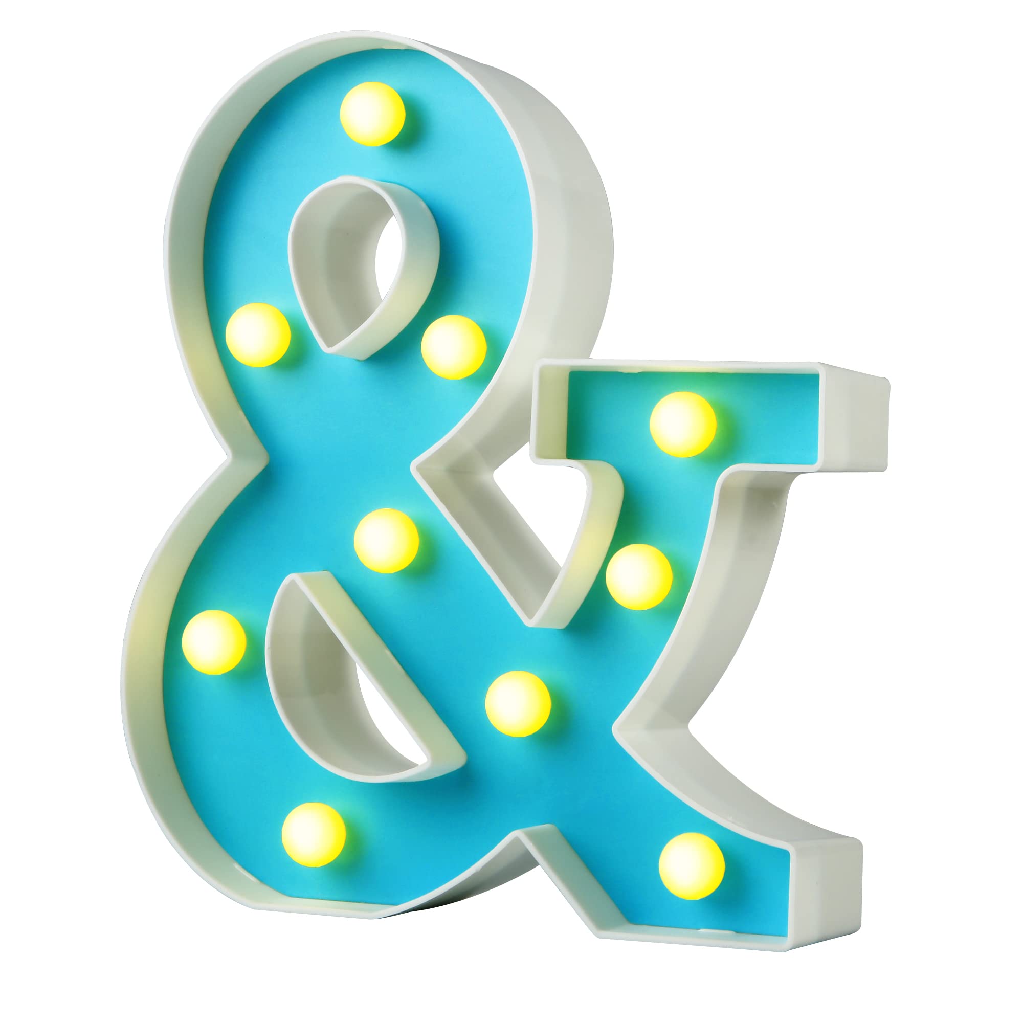 Adorn Life LED Marquee Light Up Letters - Battery Powered Alphabet Signs for Night Lights, Birthday, Teen Girl Gifts, Home Bar, Party, Wedding & Christmas Decorations (Blue) - Perfect for Bedroom, Nursery, Photo Backdrops & Holiday Displays