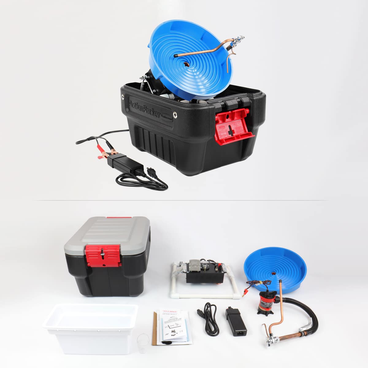 Gold Miner Advanced Spiral Wheel Gold Panning Machine with Power Supply - Portable Gold Prospecting Equipment for Outdoor Mining & Treasure Hunting
