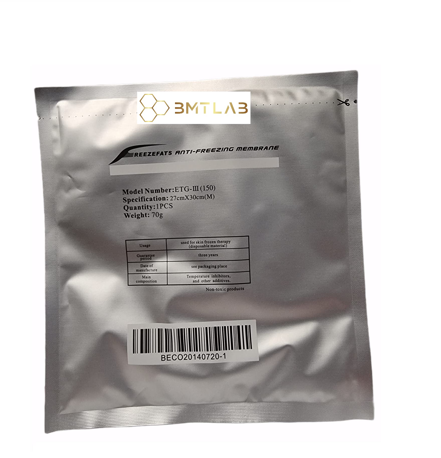 20-Pack Premium Cryolipolysis Anti-Gel Membranes - Size M 27x30cm by BMTLAB - Professional Body Contouring & Fat Freezing Treatment for Home & Spa Use