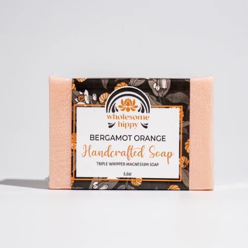 Handmade Orange Soap 6.6oz - Natural Citrus Scented Bar Soap for Face & Body - Perfect for Dry Skin Care, Spa Day & Gift Sets