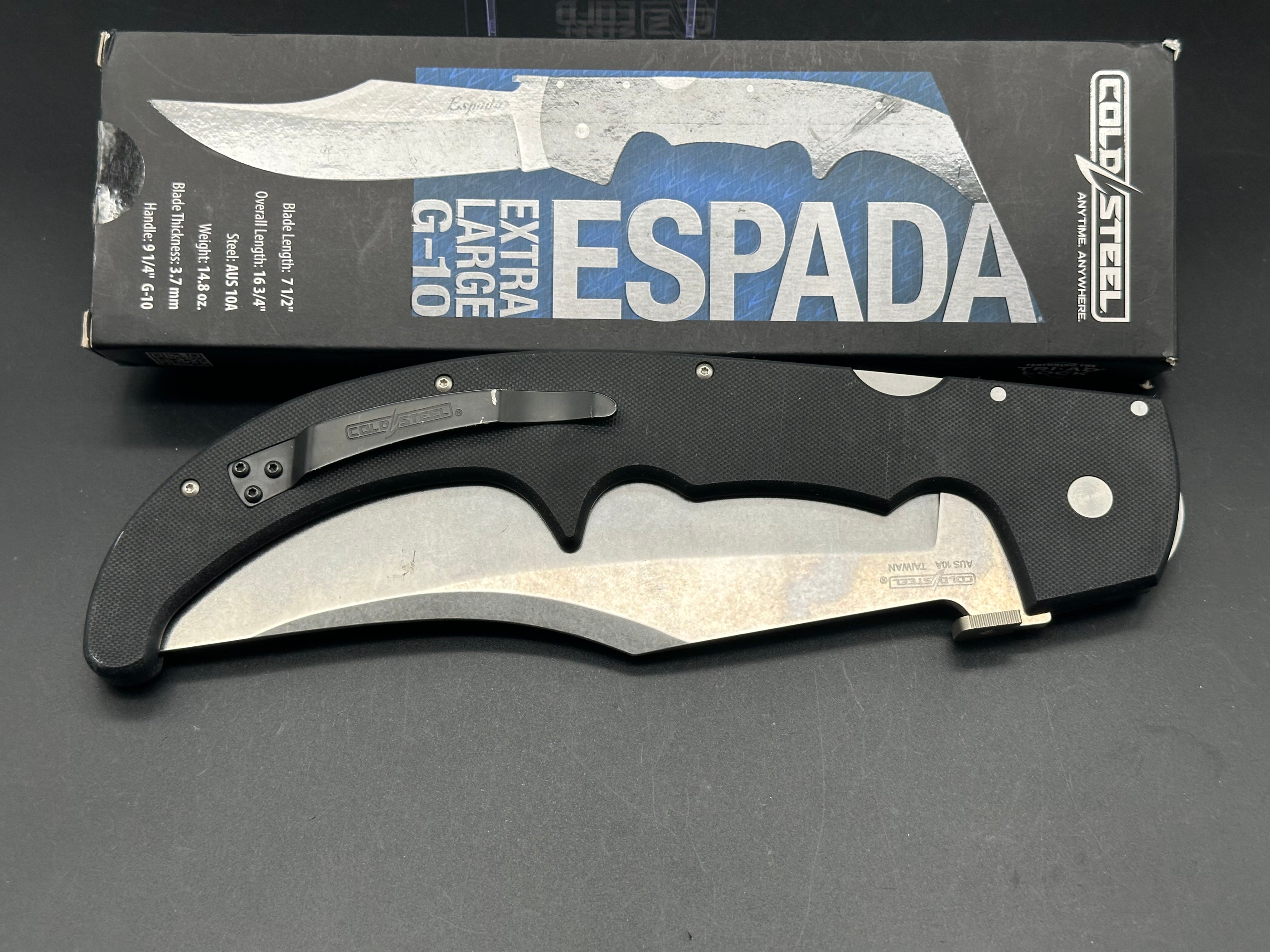 Cold Steel Espada XL G-10 Lockback Folding Knife - 7.5