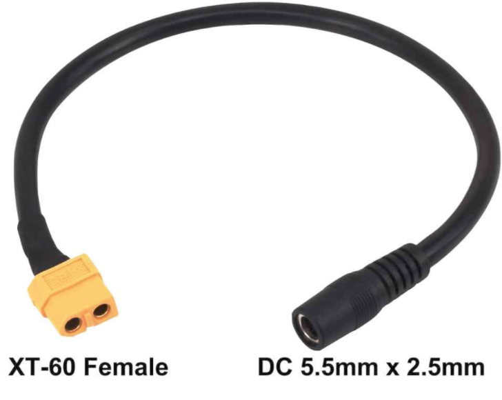 2.5 x 5.5mm Female to XT60 Female Power Adapter for UPBv2 - Perfect for RC Cars, Drones & DIY Electronics Projects