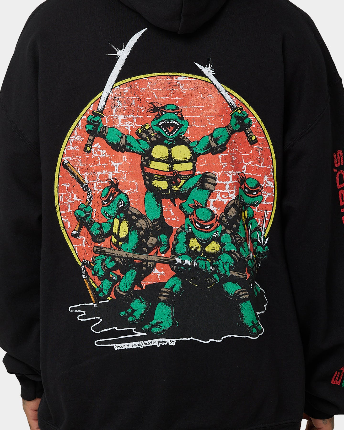 Original Vintage Teenage Mutant Ninja Turtles Hoodie - Black TMNT Graphic Pullover Sweatshirt for Men & Women - Perfect for Cosplay, Comic Con & Streetwear Fashion