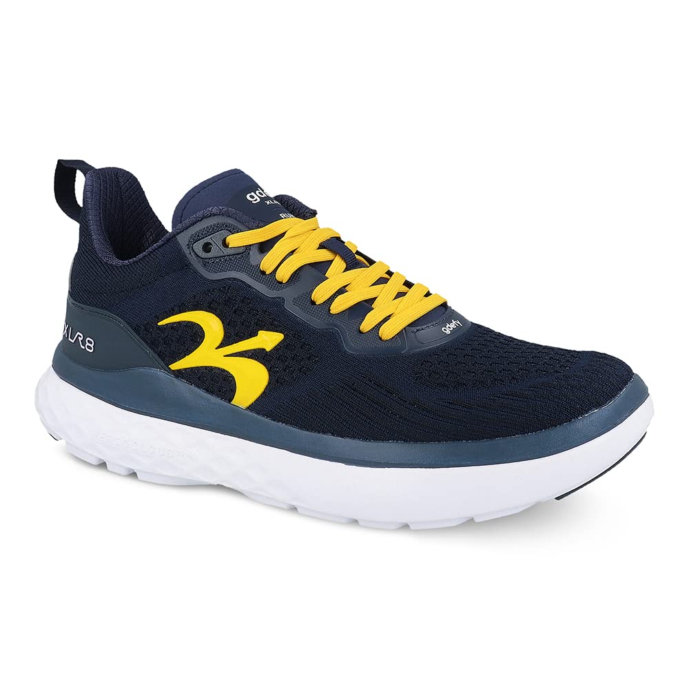 G-DEFY XLR8 Men's Supportive Running Shoes with VersoShock Technology - Arch Support & Pain Relief for Prolonged Standing/Walking - Diabetic & Wide Width Options - Includes Free Custom Orthotics - Perfect for Jogging, Workouts & All-Day Comfort