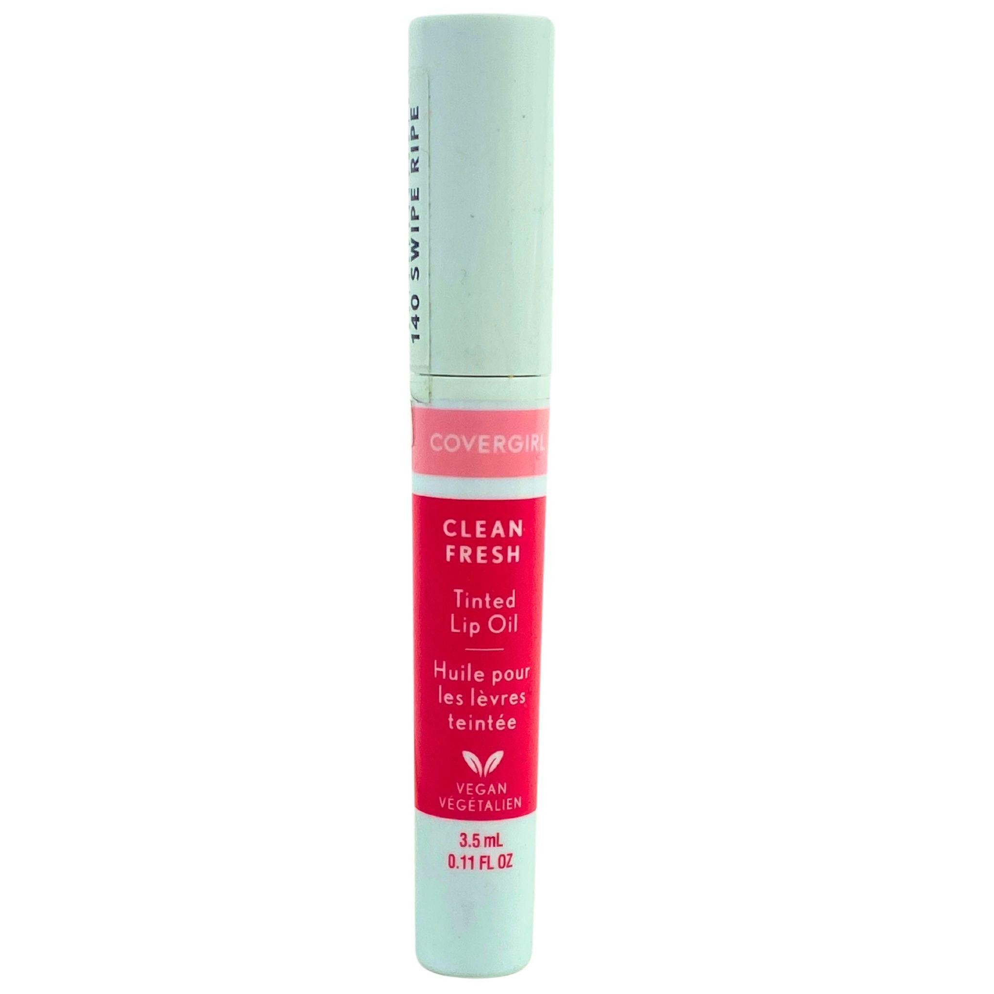 Covergirl Clean Fresh Tinted Lip Oil Vegan 104 Swipe Ripe 0.11oz (50 Pcs Bulk Pack) - Hydrating Lip Gloss for Daily Wear, Natural Makeup Look, Gift Sets & Beauty Salon Supplies