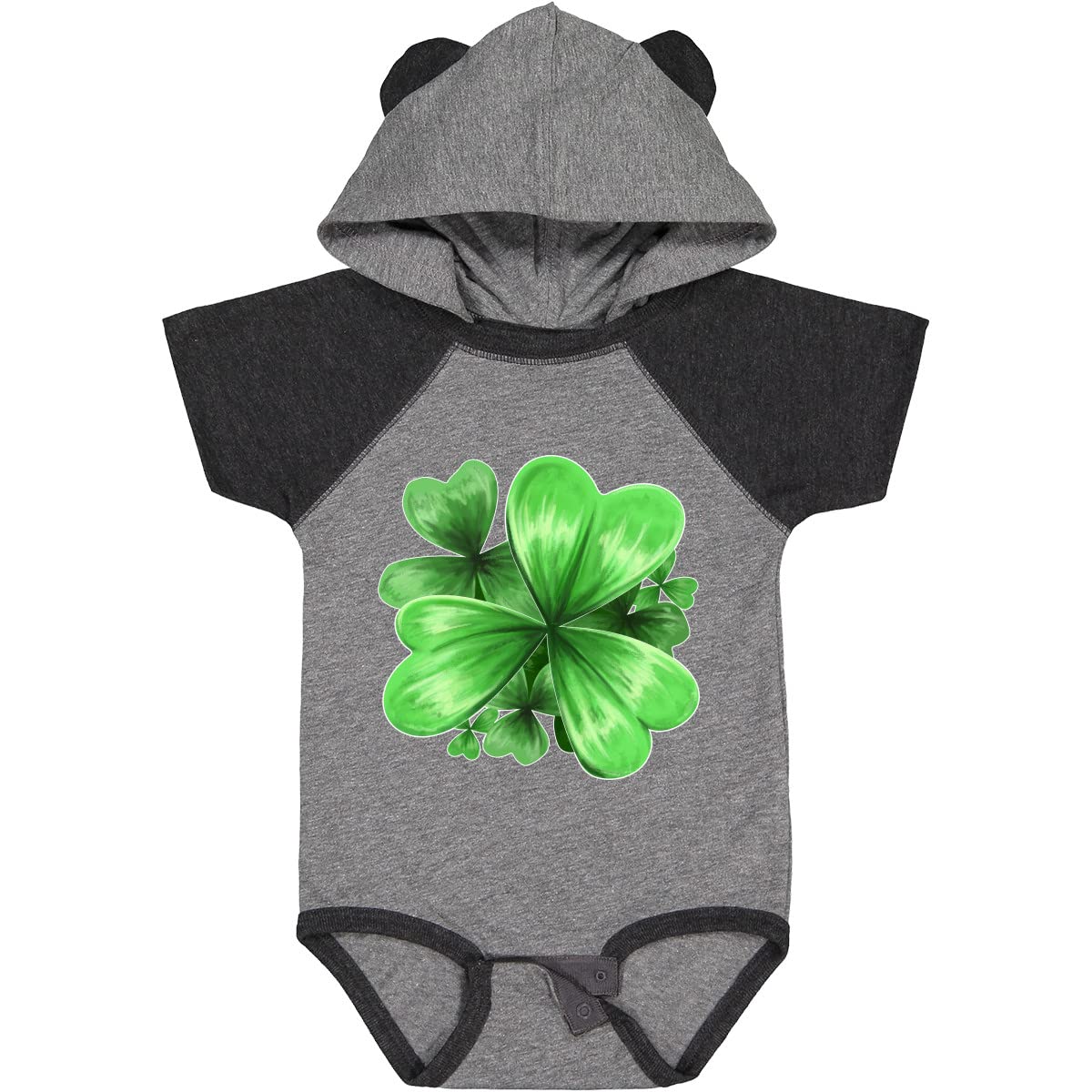 Inktastic Painted Clover Patch Shamrocks Baby Bodysuit - St. Patrick's Day Outfit for Infants & Toddlers | Perfect for Irish-Themed Parties, Holiday Photos & Festive Celebrations